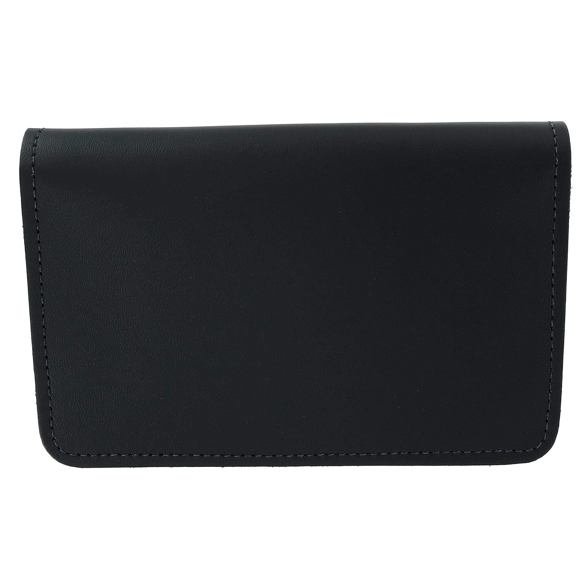 Premium CTM® Leather Checkbook Cover Wallet - Top Stub Design for Easy Access, Black | Durable & Stylish Check Holder for Everyday Use, Business, and Travel
