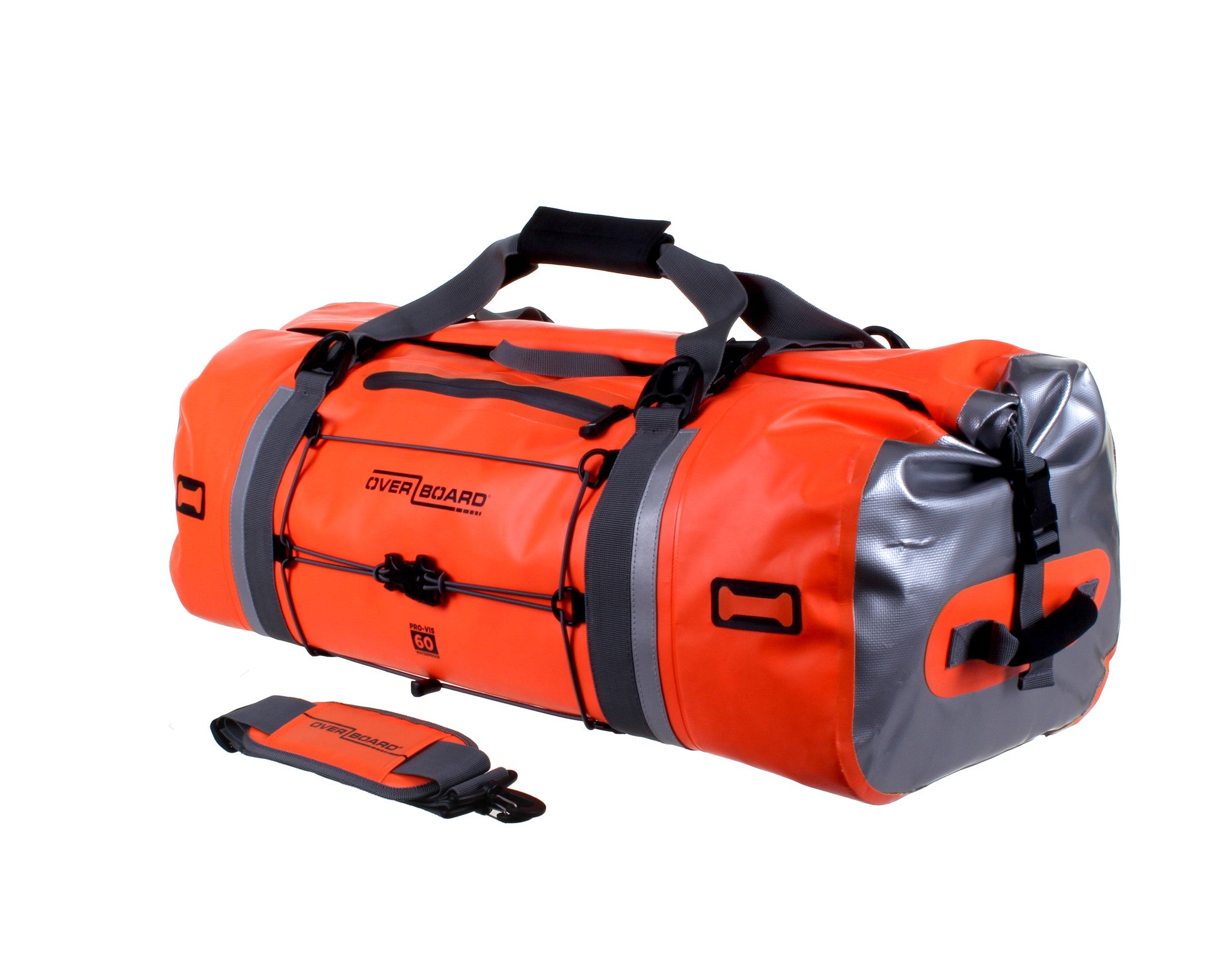 Overboard Pro Vis Waterproof Duffel Bag 60L - Water-Resistant Travel Duffel for Camping, Boating & Outdoor Adventures | Durable Dry Bag for Sports Gear & Beach Essentials