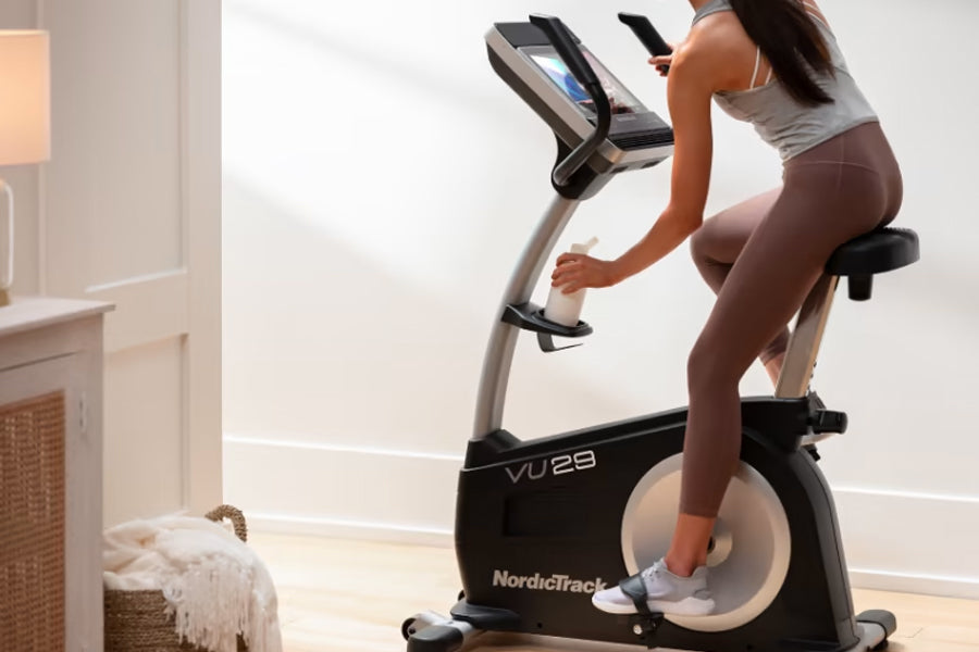 NordicTrack Commercial VU 29 Upright Exercise Bike - Indoor Cycling Bike for Home Gym with 29