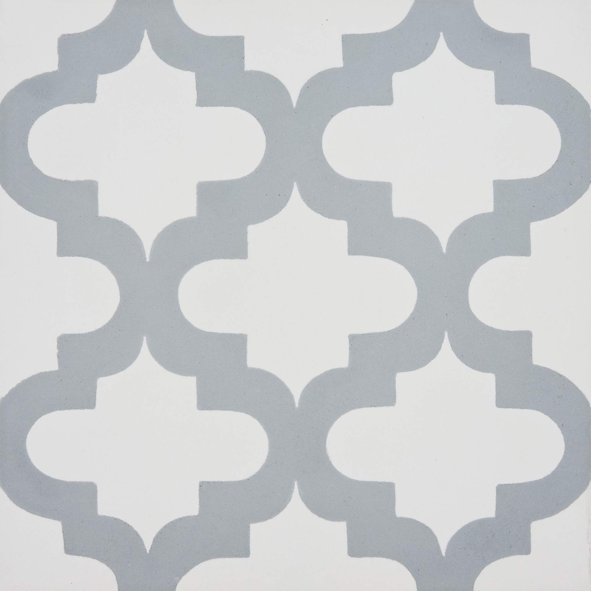 Handmade Moroccan Mosaic Cement Tile Lantern - White & Grey Geometric Pattern - Perfect for Home Decor, Garden Lighting & Outdoor Patio Ambiance