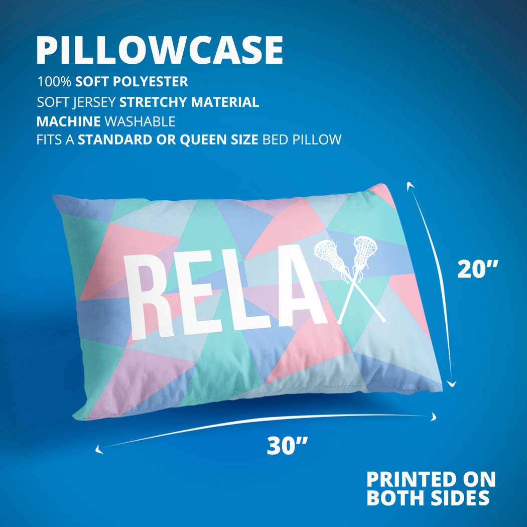 Soft & Breathable Relax Pillowcase - Cute Girls Lacrosse Design for Bedroom Decor | Perfect for Teens Room, Dorm, Sleepovers & Gifts