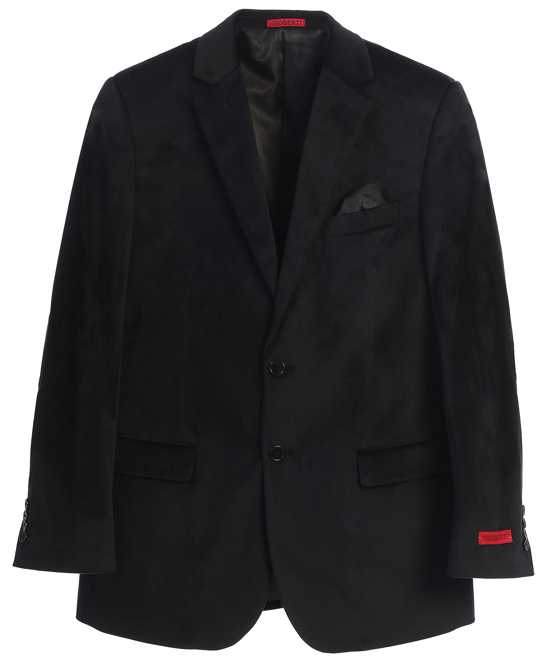 Premium Gioberti Men's Velvet Blazer Jacket - Soft Formal Suit Coat for Weddings, Parties & Business Events - Elegant Evening Wear & Office Attire