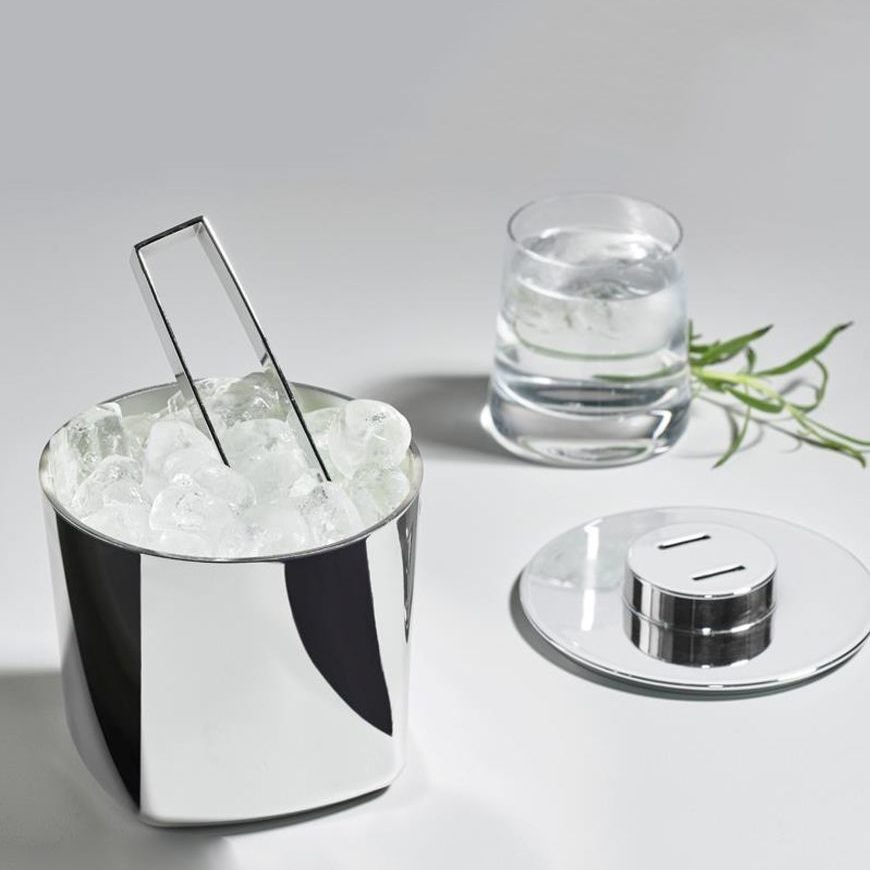 Premium Stainless Steel Ice Bucket with Tongs - ZONE DENMARK Rocks Design - Perfect for Cocktail Parties, Outdoor Gatherings & Home Bar Accessories