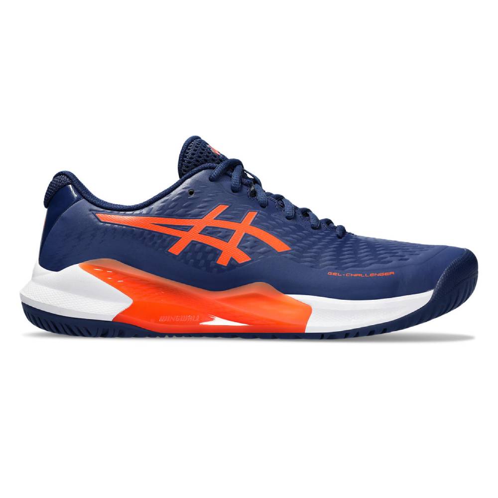 ASICS Gel Challenger 14 Men's Tennis Shoes - Lightweight Performance Court Shoes for Men with Shock Absorption (Blue/Orange) | Ideal for Competitive Tennis Matches & Training Sessions