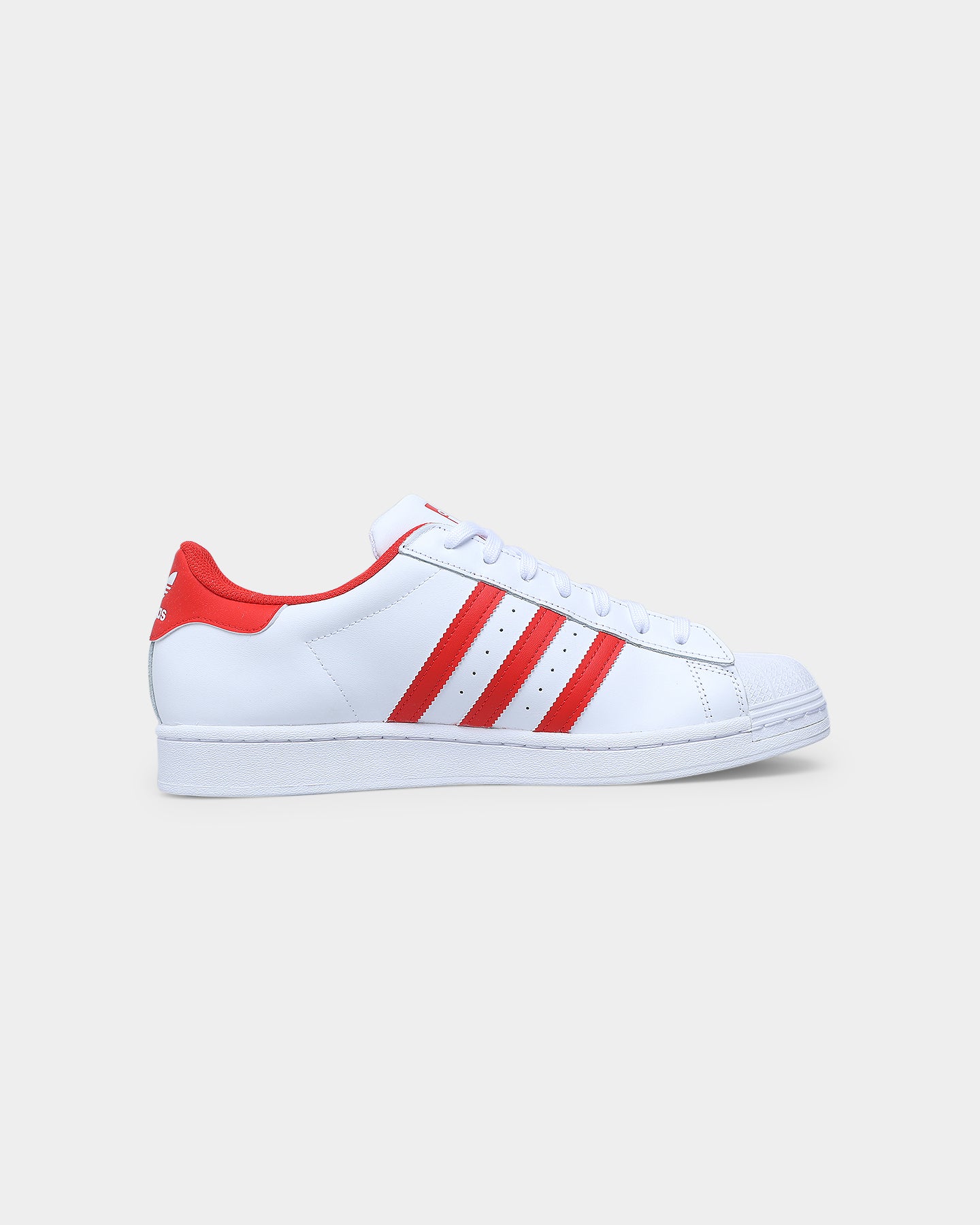 Adidas Superstar Sneakers - Cloud White & Vivid Red | Classic Low-Top Leather Shoes for Men & Women | Perfect for Casual Wear, Street Style & Everyday Comfort