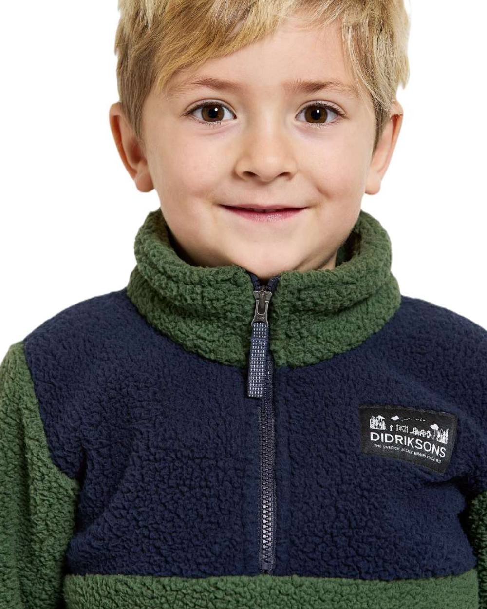 Didriksons Kids' Gosig Half Zip Fleece Sweater - Warm & Cozy Winter Pullover for Boys & Girls - Perfect for Outdoor Play & School Activities