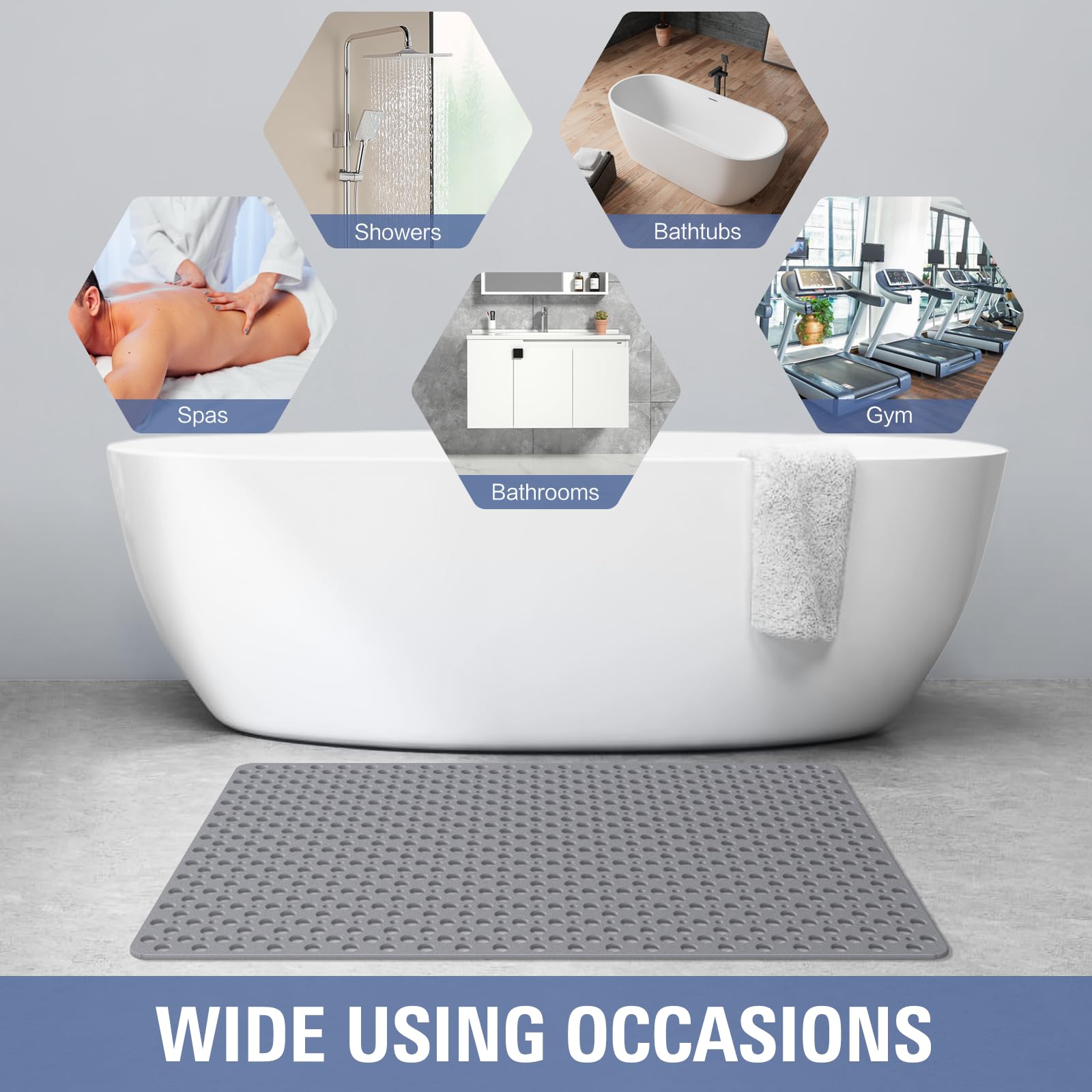 OTHWAY Extra Large Non-Slip Shower Mat 47