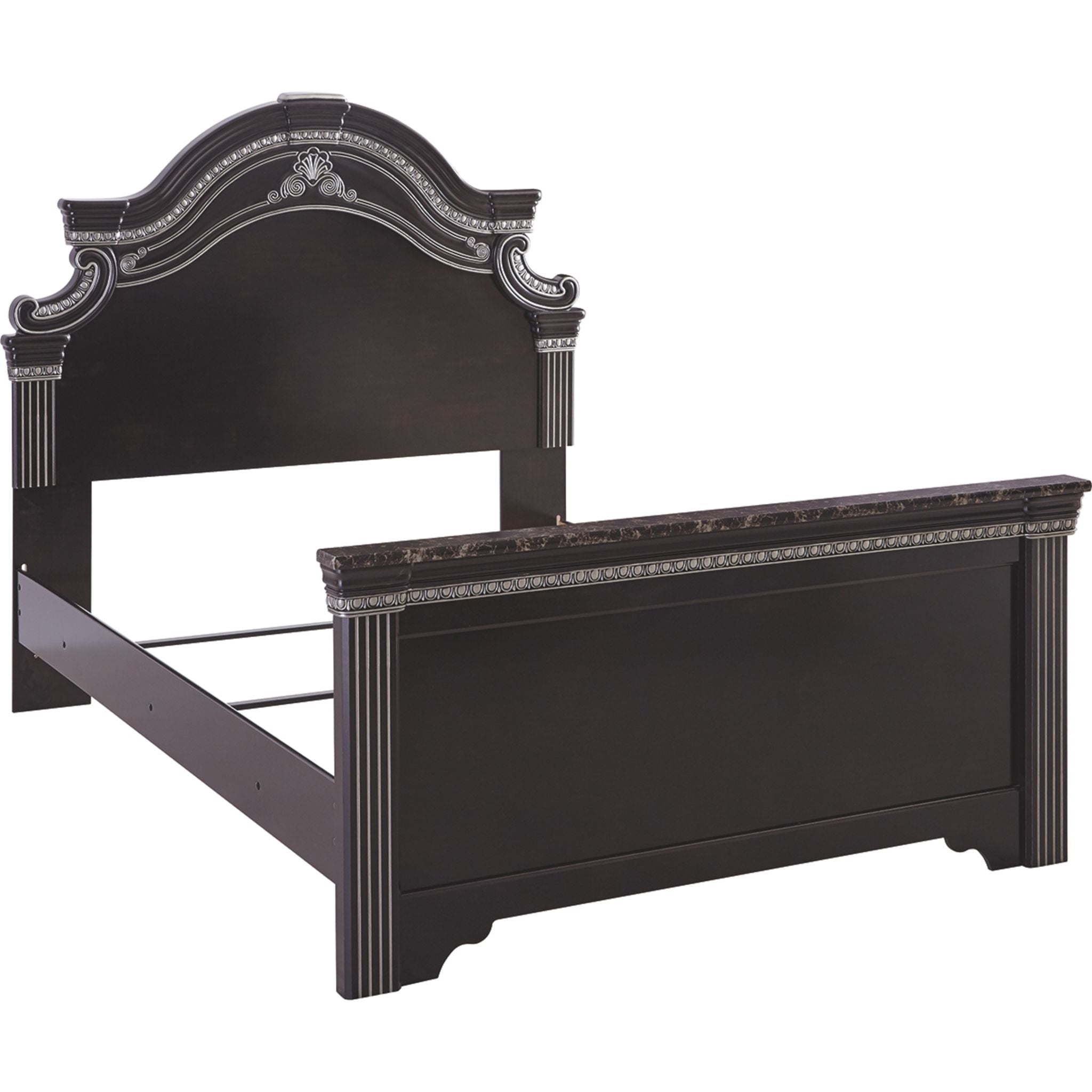 Ashley Necessities 3-Piece Queen Panel Bed Frame - Modern Wooden Bedroom Furniture Set with Headboard & Footboard - Perfect for Master Bedrooms, Guest Rooms & Small Spaces