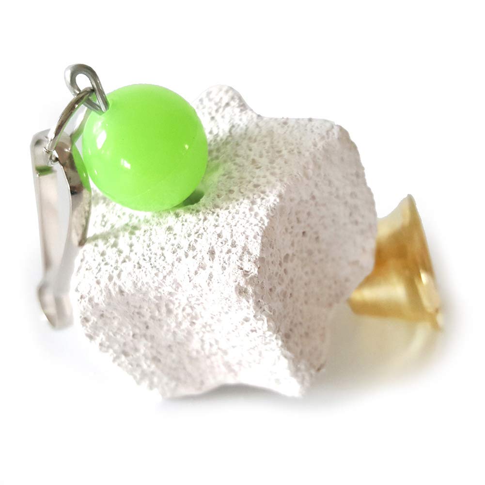 Parrot Chewing Cage Toy - Hanging Bird Teeth Grinding Stone & Bell for Pet Birds - Perfect for Cage Decoration and Beak Care