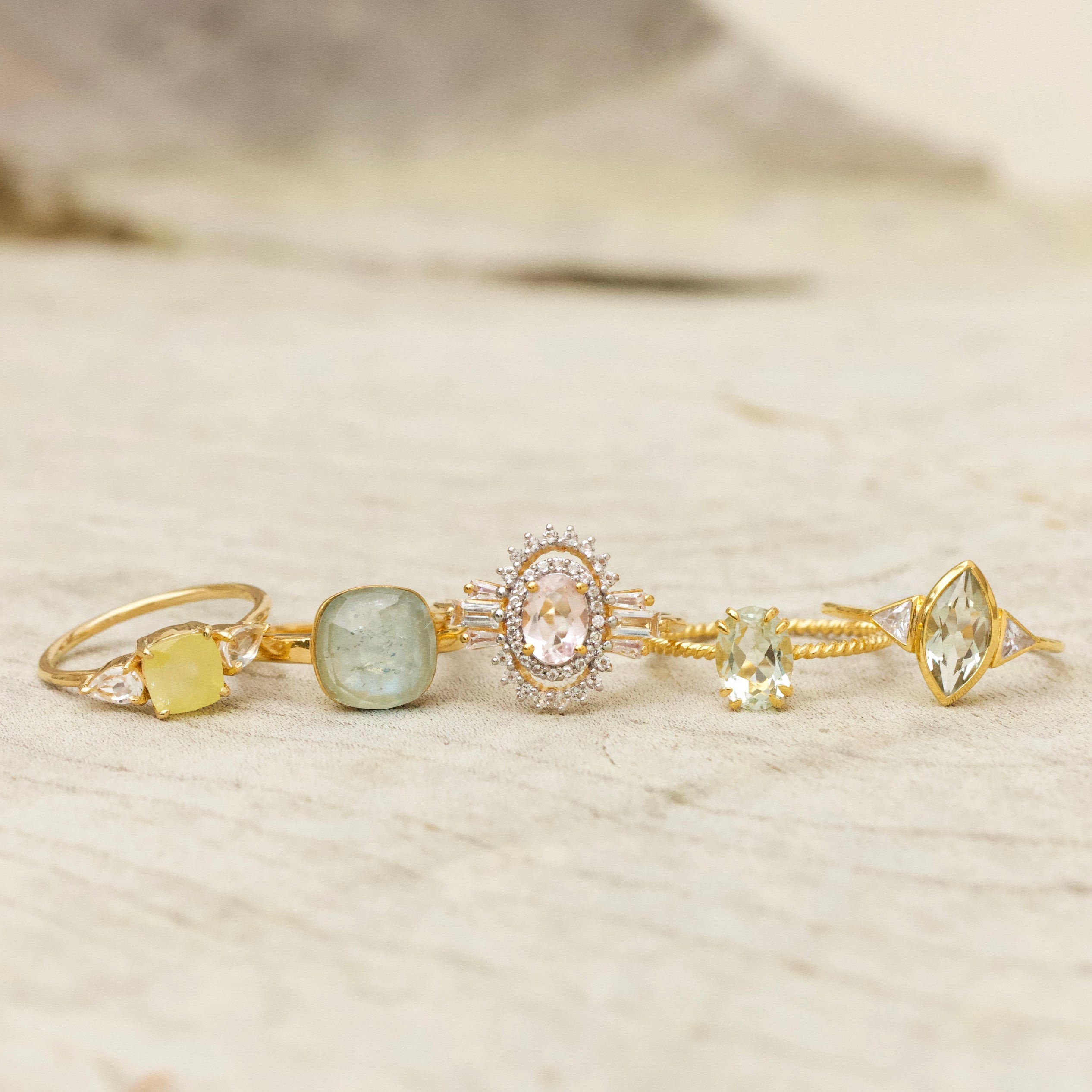 Lucia Green Amethyst Twisted Band Ring for Women | Elegant Bohemian Jewelry | Perfect for Weddings, Parties & Everyday Wear
