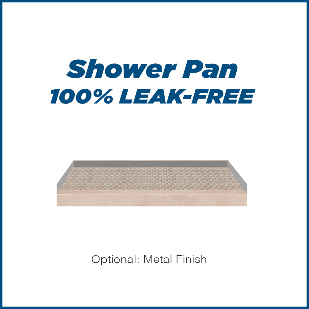 Freedom 60 Alcove Brown Sugar Sistine Stone & Jewel Stone Accent DIY Shower Remodel Kit - Easy Bathroom Upgrade for Home Renovation & Spa-Like Shower Experience