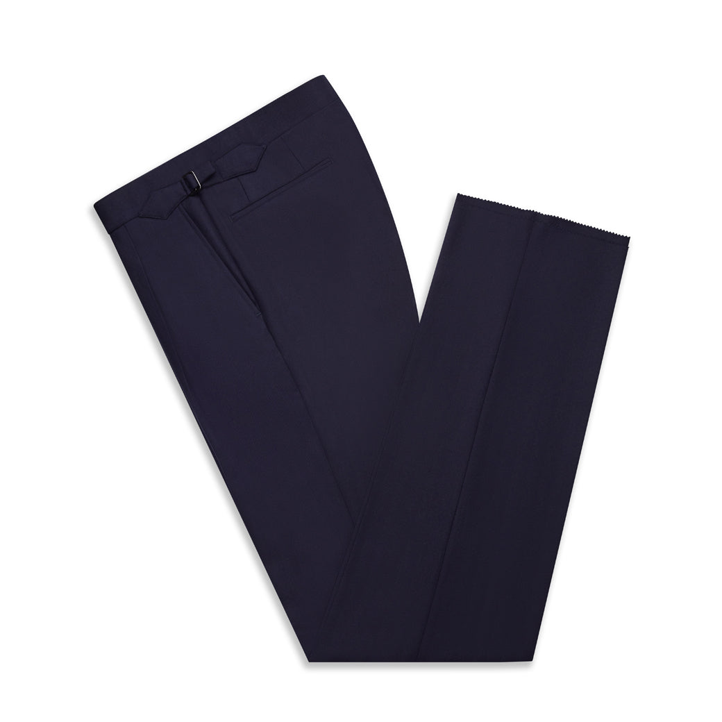 Kingsbury Navy Wide Herringbone Suit for Men | Premium Wool Business Suit | Formal Office Attire & Wedding Suit