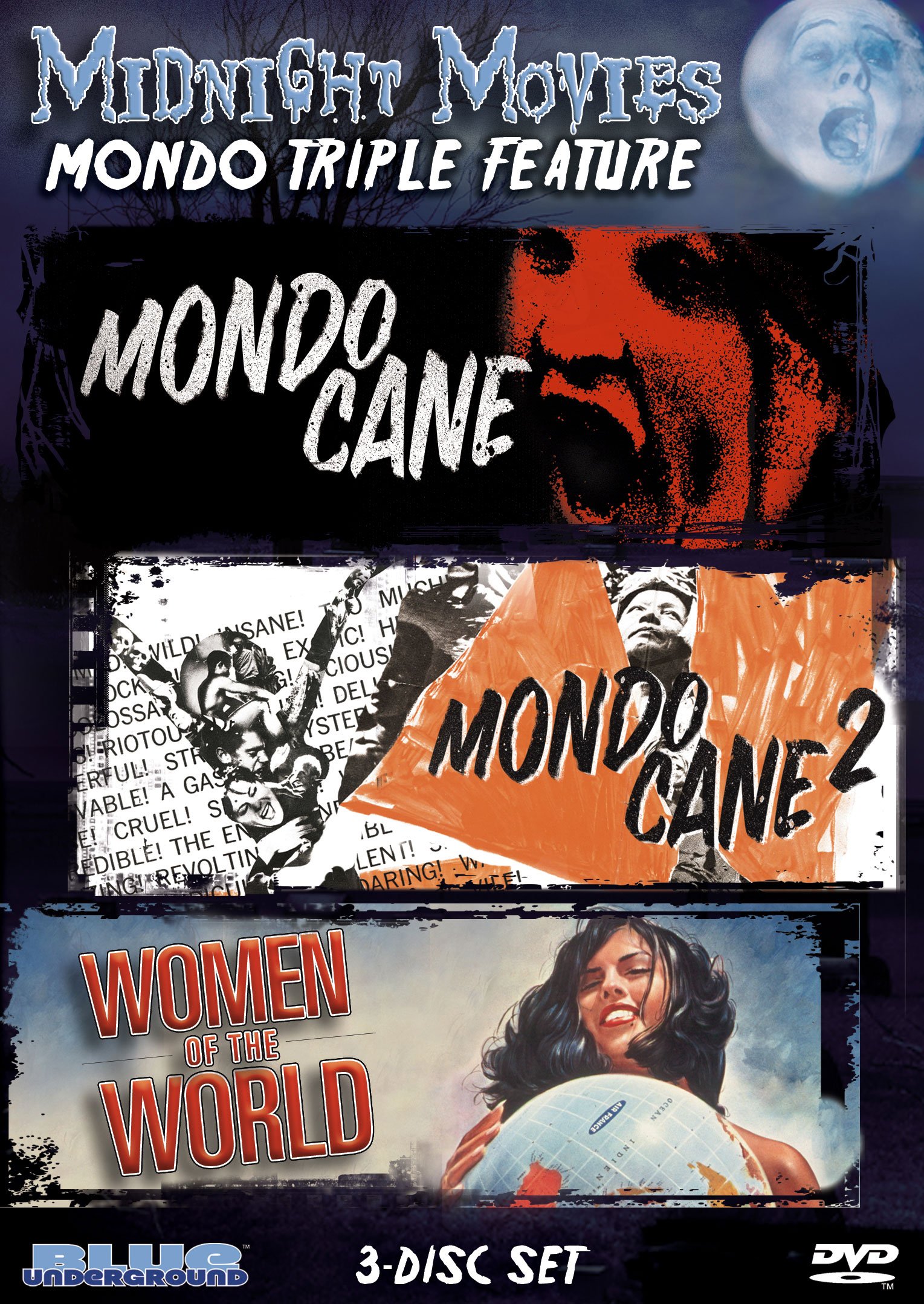 Midnight Movies Vol 11: Mondo Triple Feature DVD - Mondo Cane, Mondo Cane 2 & Women of the World - Cult Classic Documentary Films for Movie Collectors & Film Enthusiasts - Perfect for Home Theater Nights & Vintage Cinema Lovers