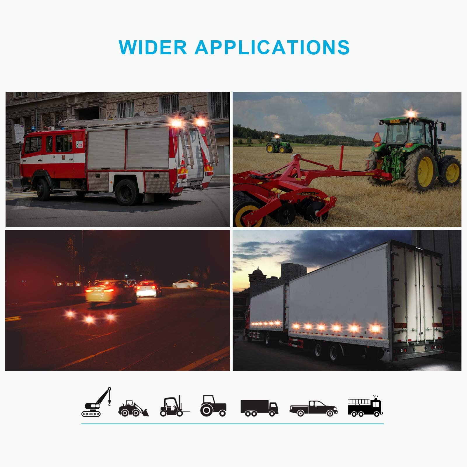Agrieyes Emergency Strobe Light Kit - 4.2 Inch Magnetic Rechargeable Red LED Warning Beacon for Tractors, Trucks, Boats & Emergency Vehicles | Safety Hazard Lights for Roadside, Construction & Marine Use