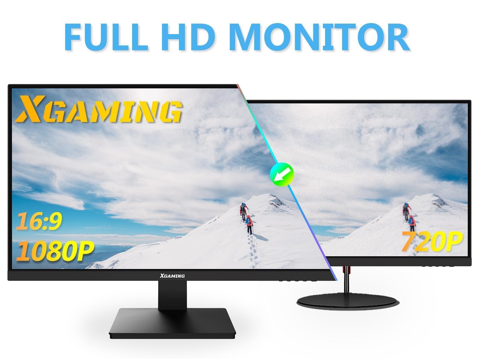 27 Inch FHD 1080P Gaming Monitor - 100Hz IPS Screen, 3ms Response, FreeSync, HDMI/VGA/DisplayPort, Built-in Speakers, VESA Mount | Perfect for Home Office, Gaming & Entertainment