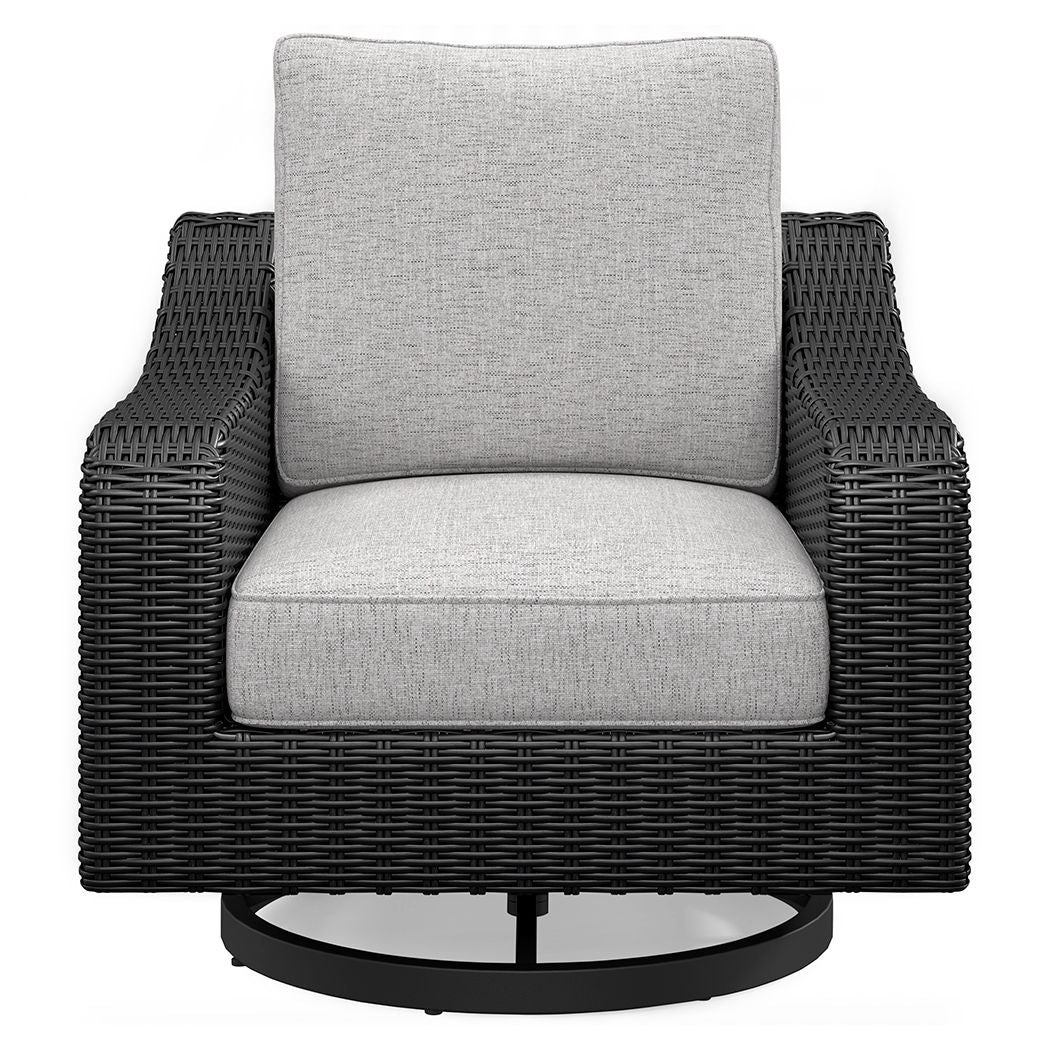 Beachcroft Swivel Lounge Chair - 360-Degree Rotating Patio Chair for Outdoor, Living Room & Poolside Relaxation - Comfortable Modern Accent Furniture for Home & Garden
