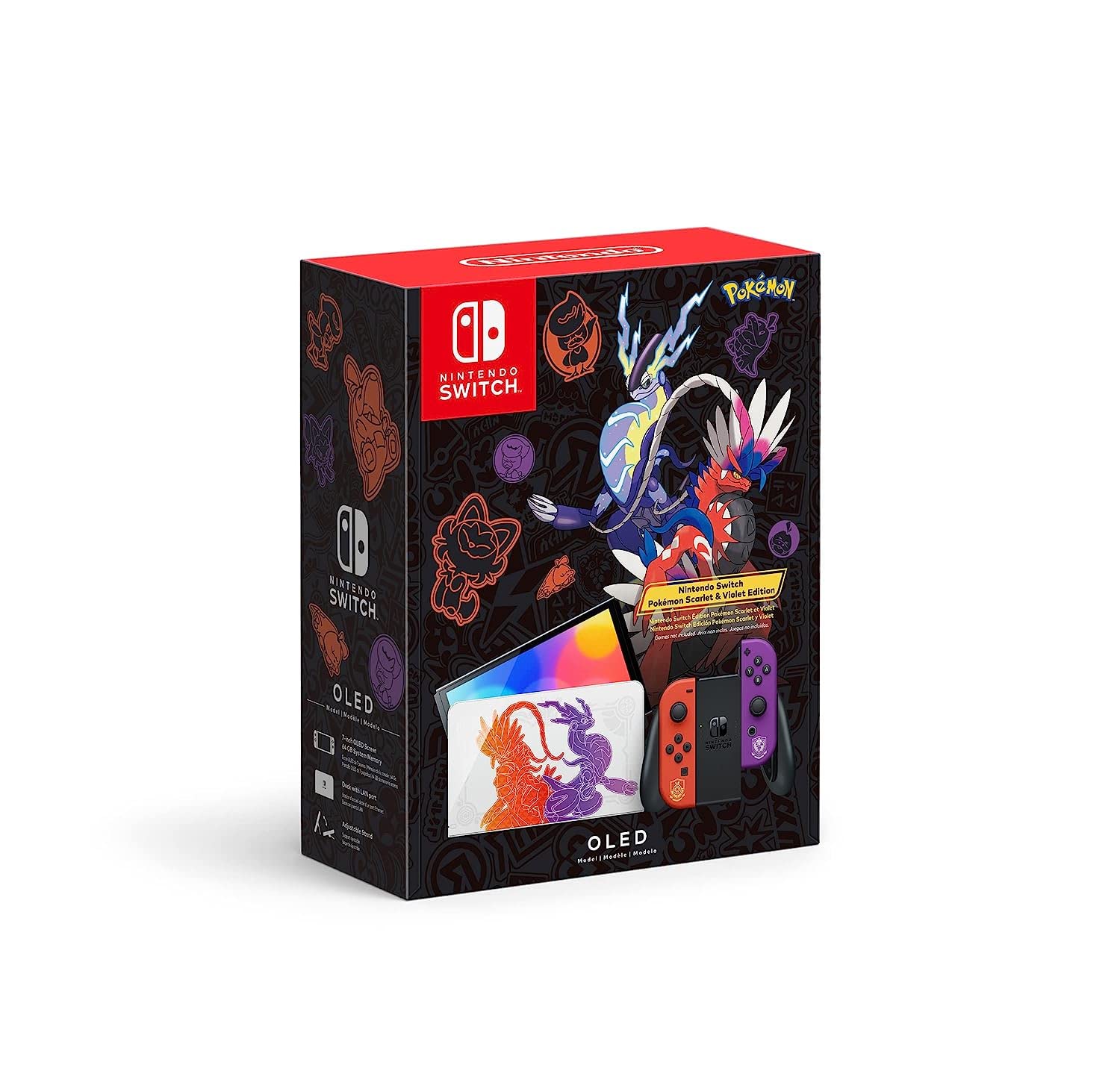 Nintendo Switch™ OLED Model - Pokémon™ Scarlet & Violet Edition (Japan Stock, Region Free) - Portable Gaming Console for Home & Travel Entertainment