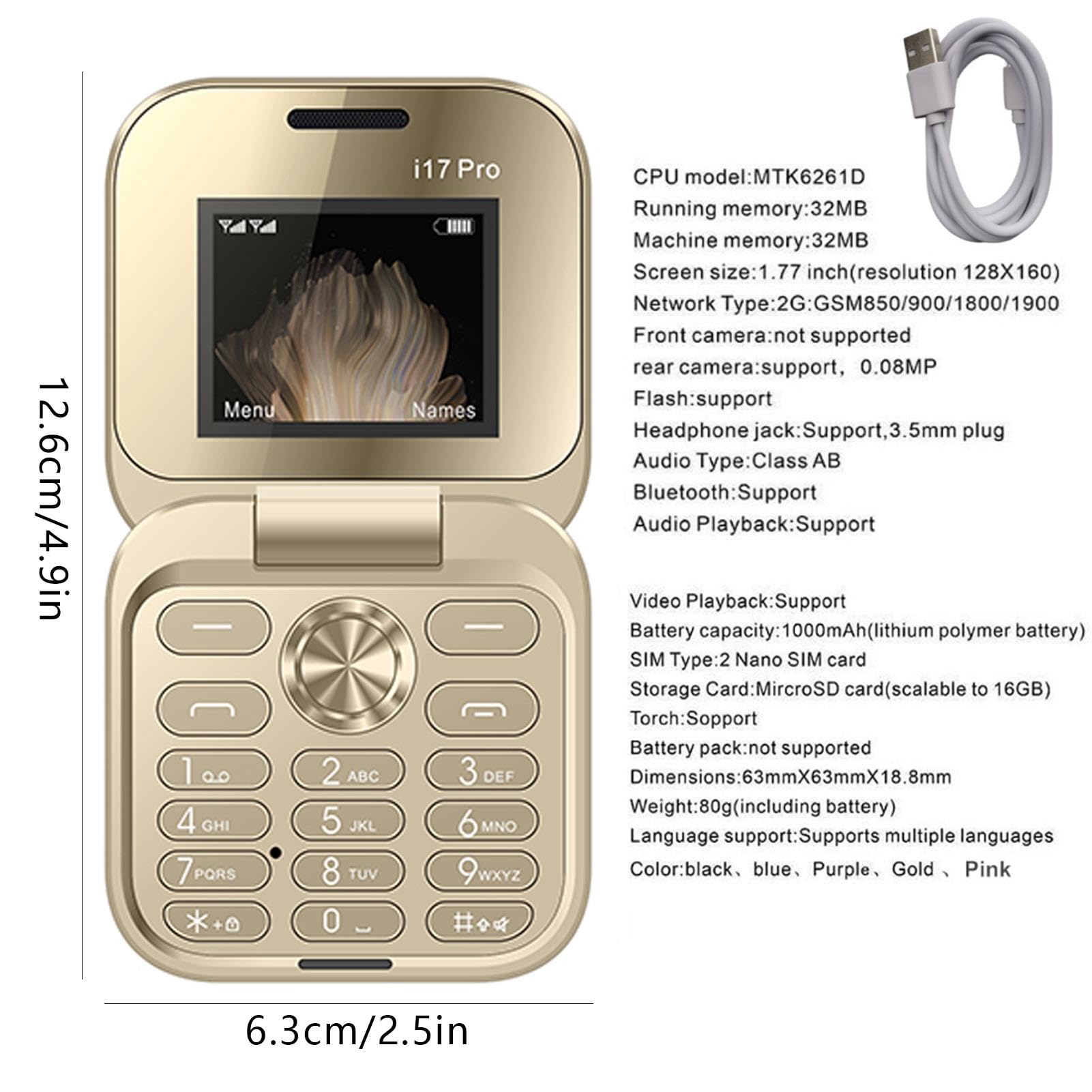 Senior-Friendly Flip Phone - Easy-to-Use Mobile for Elderly with Large Buttons & Hearing Aid Compatibility | Perfect for Grandparents, Emergency Calls & Simple Communication