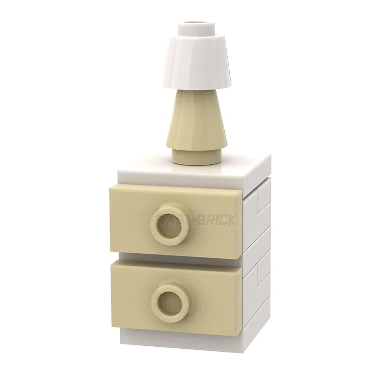 LEGO Baby Changing Table with Drawers and Storage - MiniMOC Building Blocks for Nursery, Kids Room Organization & Playtime Scenes