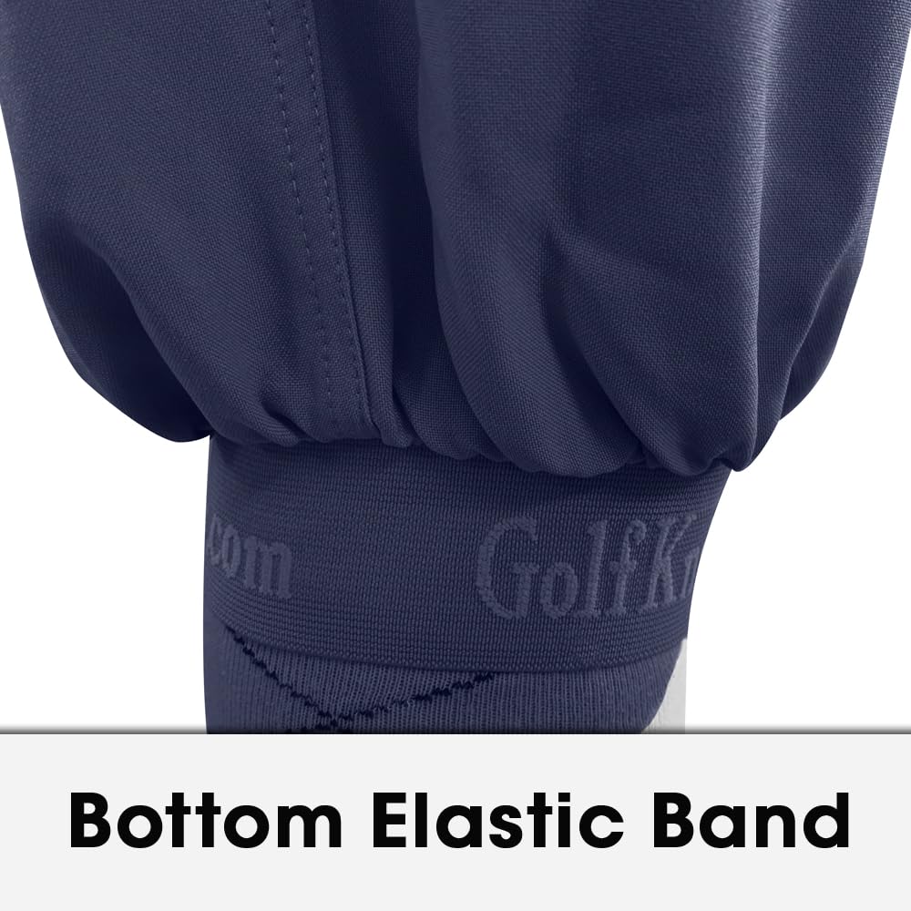 Premium Navy Blue Microfiber Golf Pants for Men - Stretchable & Breathable Plus Fours - Perfect for Golfing, Casual Wear & Outdoor Activities