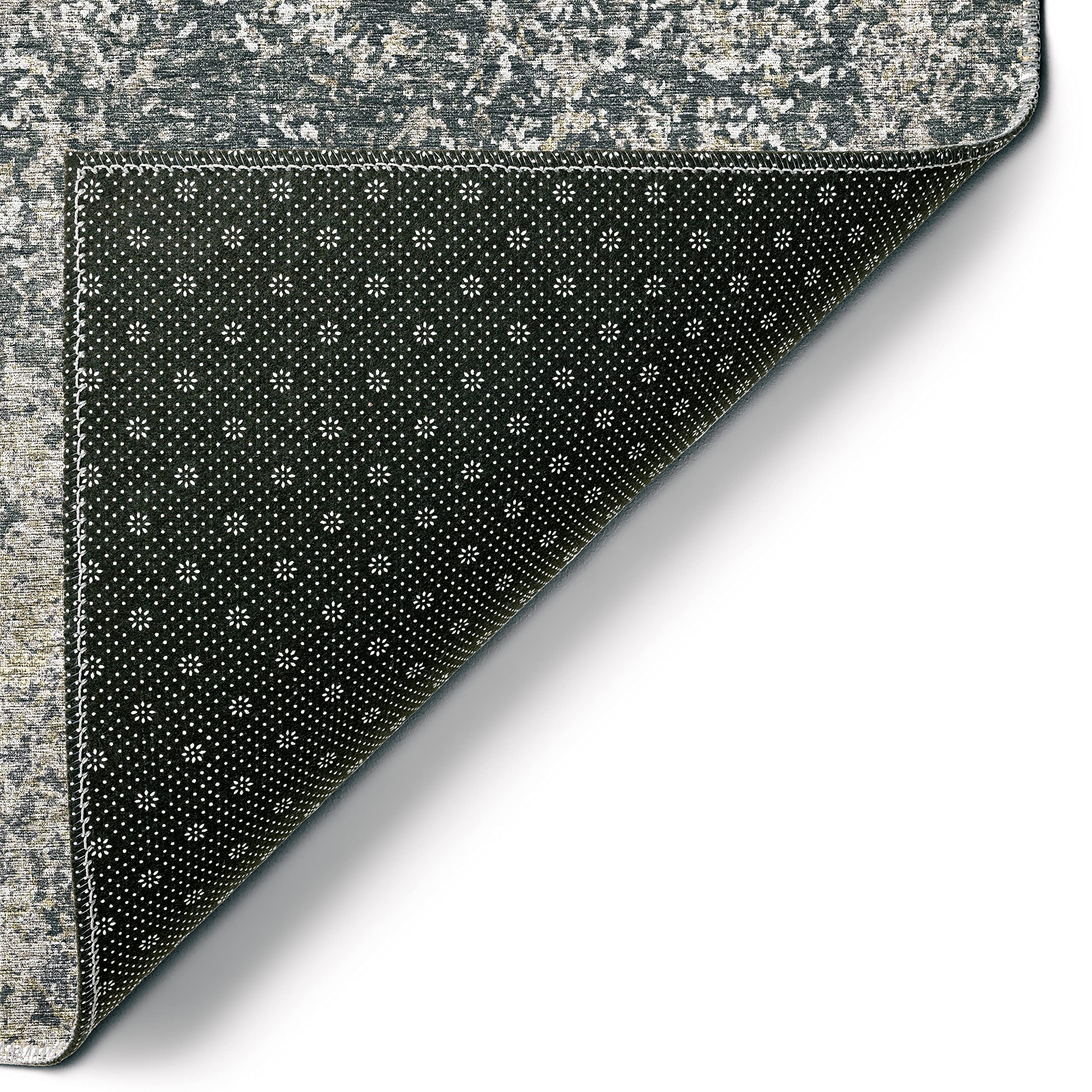 Addison Rylee ARY33 Grey Washable Indoor Outdoor Area Rug 1'8