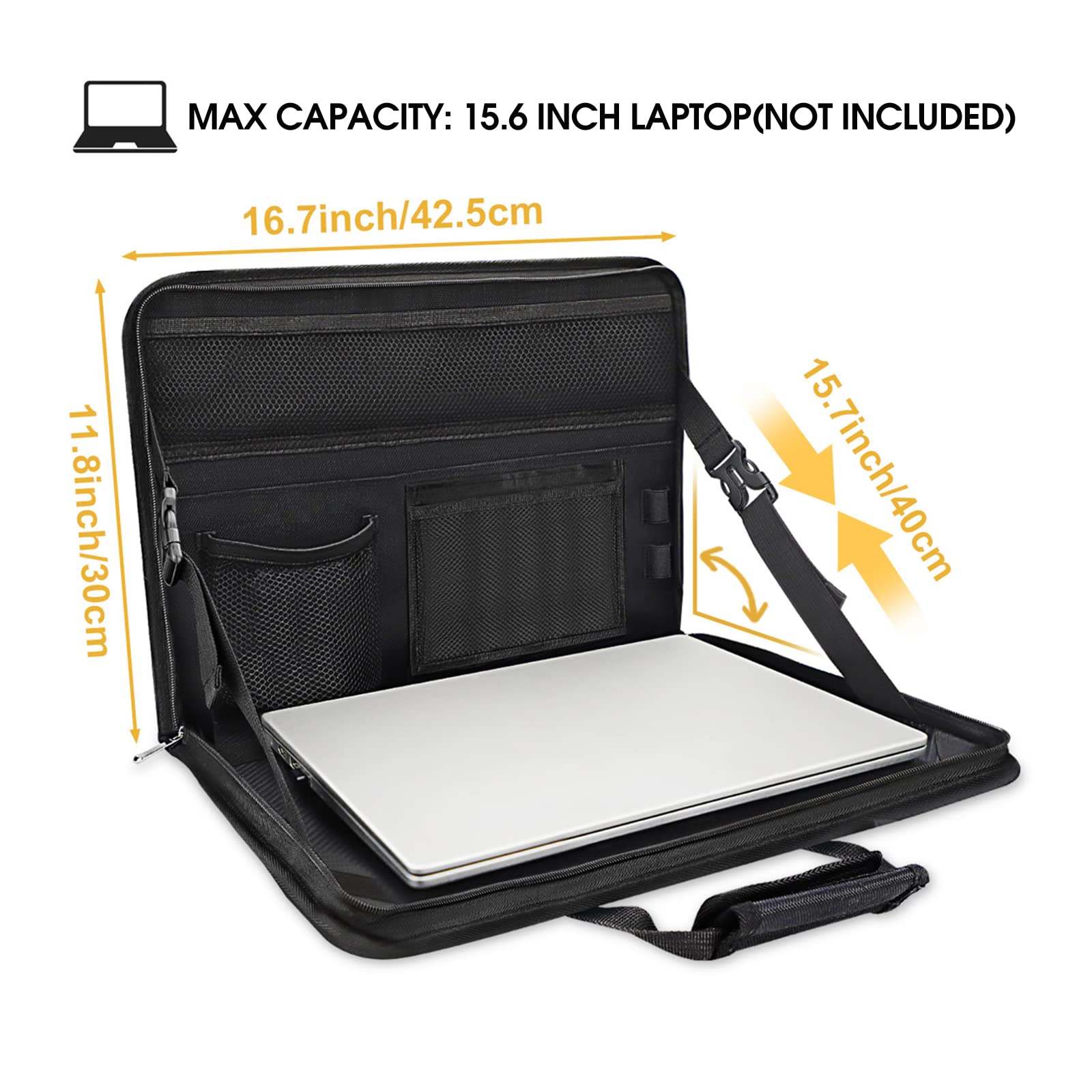 Matybobe 3-in-1 Auto Steering Wheel Desk - Foldable Car Laptop Tray, Backseat Organizer & Tablet Holder for Eating, Working & Road Trips | Perfect for Commuters, Delivery Drivers & Family Travel