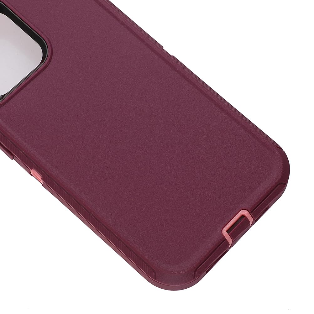 SmartElf Heavy Duty 3-in-1 Shockproof Case for iPhone 15 Pro - Military Grade Drop Protection, Rugged Full Body Cover - Purple Pink | Perfect for Outdoor Adventures, Construction Work & Extreme Sports
