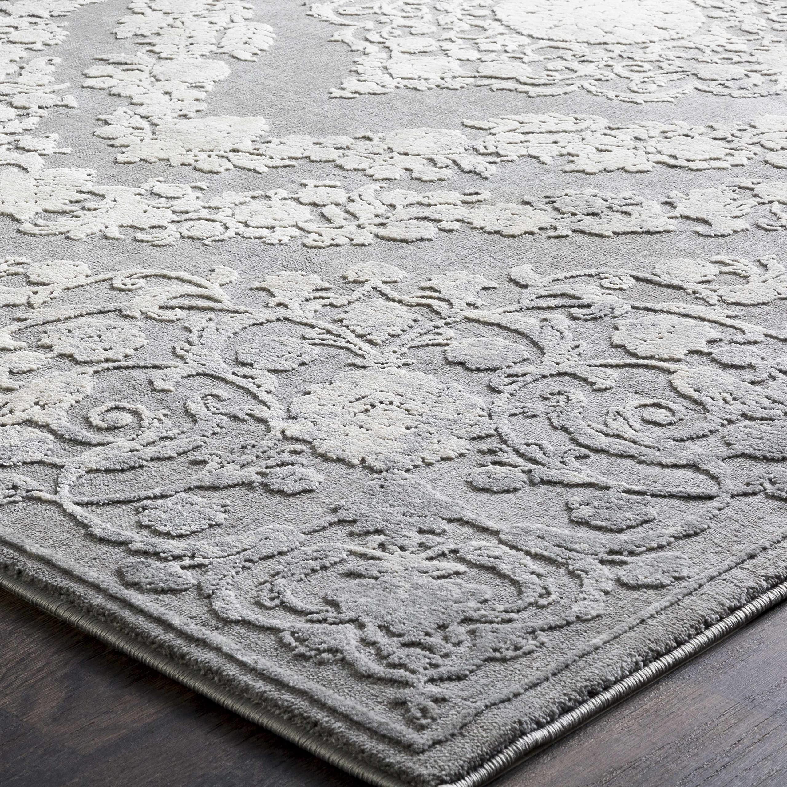 Hauteloom Battleview Traditional Area Rug - Gray & Beige 7'10