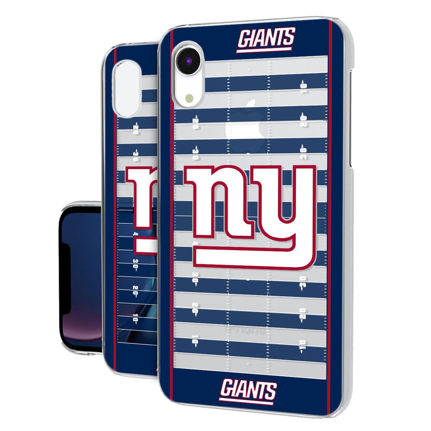 New York Giants iPhone Clear Case with Field Design - Slim Protective Cover for iPhone 13/14/15 Pro Max - Perfect for Football Fans & Game Day Support