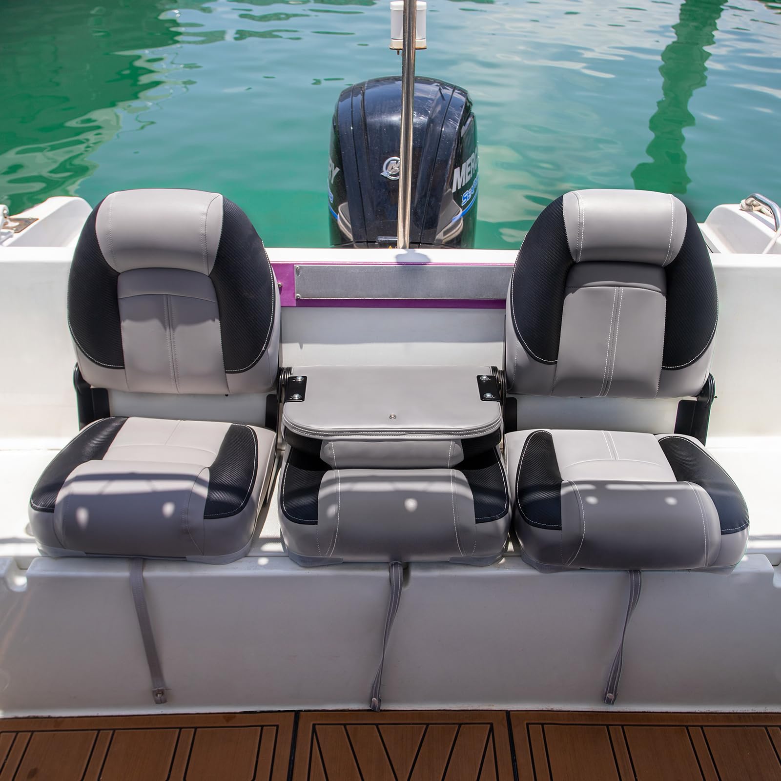 Leader Accessories Bass Boat Seats - Premium Folding Fishing Boat Seats for Comfort & Durability | Perfect for Bass Fishing, Pontoon Boats & Marine Use
