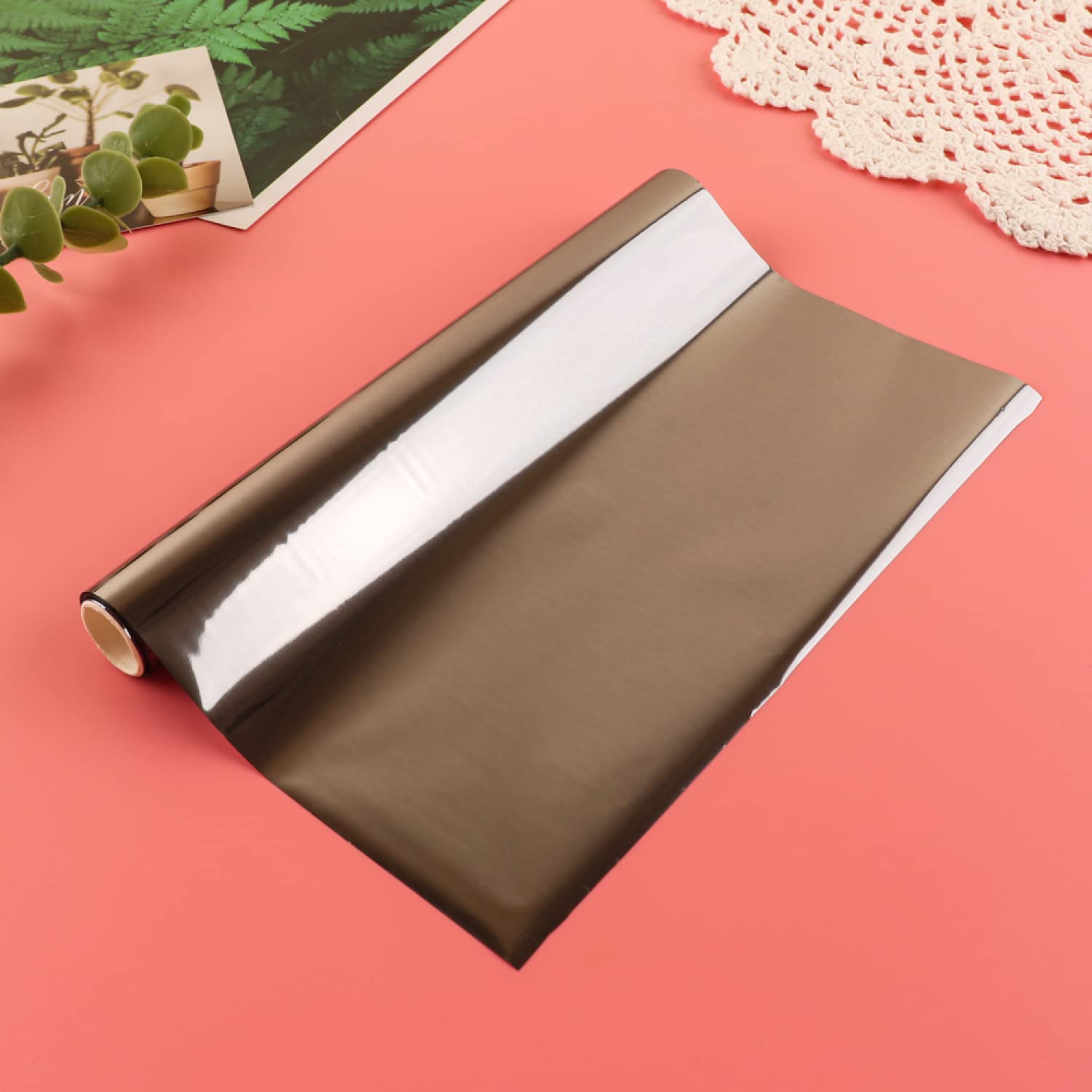 8PCS Glimmer Hot Foil Roll - Metallic Variety Pack with Diamond Colors (7.6x197 Inch) - Laser Printer & Laminator Compatible Toner Reactive Foil for Scrapbooking, Card Making, DIY Paper Crafts & Gift Wrapping
