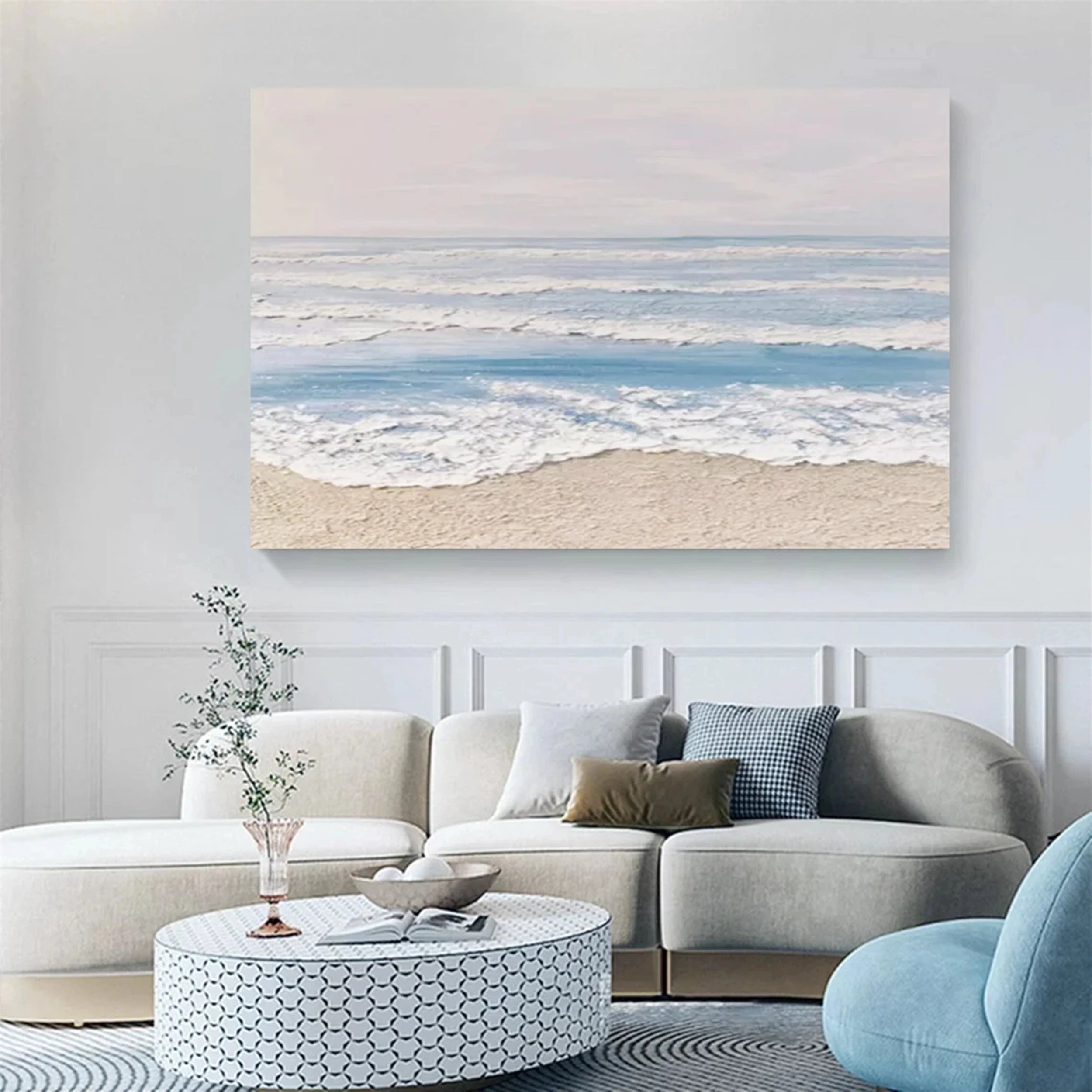 Ocean and Sky Painting #OS085 - Stunning Coastal Wall Art for Living Room, Bedroom & Office Decor