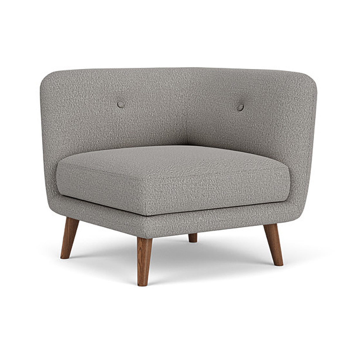 Alfred Boucle Left 1 Seater Modular Sofa - Modern Accent Chair for Living Room, Bedroom & Office - Comfortable Small Space Furniture
