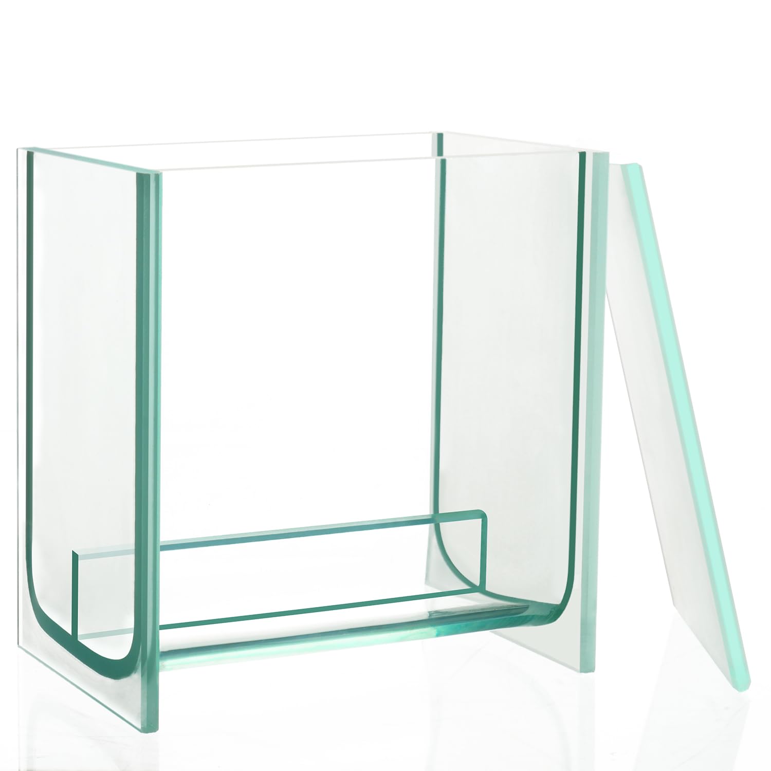 Stonylab Glass Square TLC Developing Tank - Heavy Duty Borosilicate Chromatography Chamber with Lid for Multiple Plates (3.94