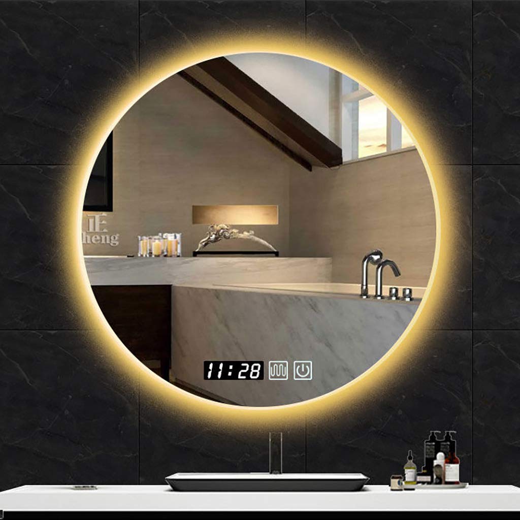 LED Backlit Bathroom Mirror - Wall Mounted Vanity Mirror with White/Warm Light, Explosion-Proof Frameless Design for Makeup & Shaving | Perfect for Modern Bathrooms, Bedrooms & Dressing Rooms