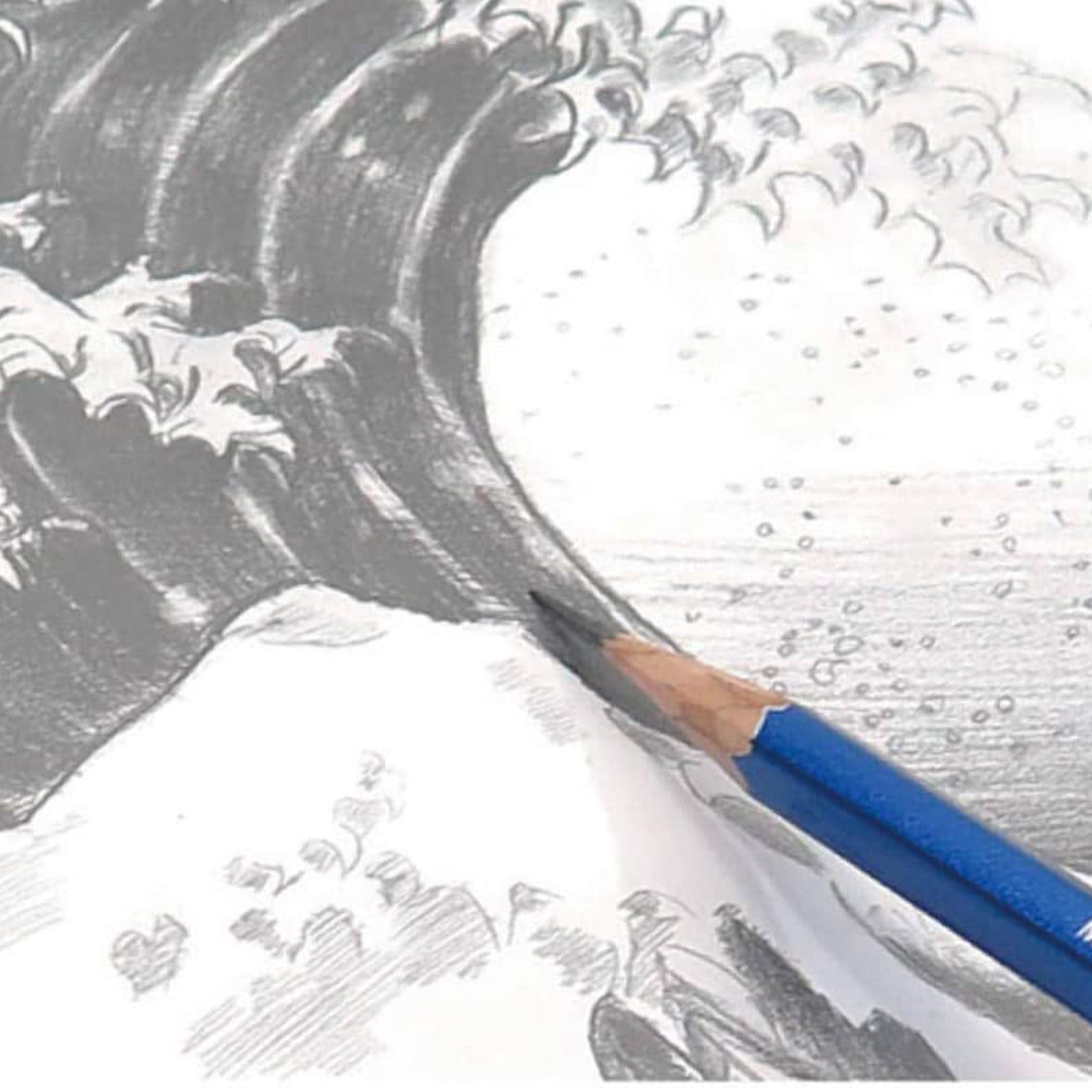 HiLINE Hokusign Pencil Set - 5 Hardness Grades (HB, 2B, 4B, 6B, 8B) for Sketching, Drawing & Shading - Premium Quality Artist Pencils by Kutsuwa - Perfect for Beginners, Professionals & Art Enthusiasts