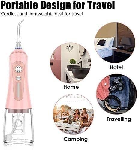 **JYYBN Cordless Water Dental Flosser – Portable Teeth Cleaner with 6 Modes, USB Charging & 360° Rotating Nozzle | Waterproof & Travel-Friendly for Home, Office & Travel Use**