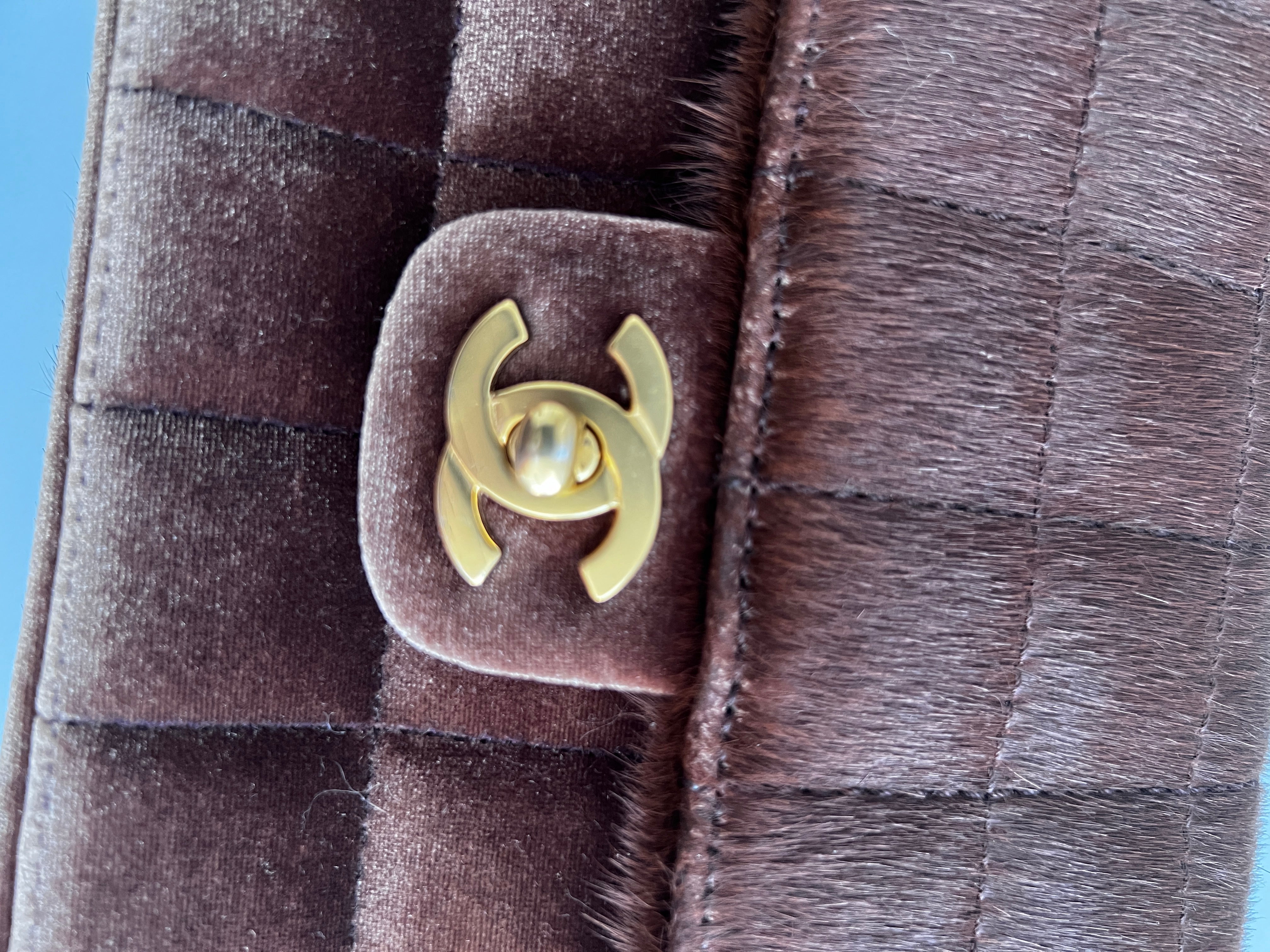 Chanel Pony Hair & Velvet Chocolate Bar Flap Bag - Luxury Designer Handbag for Women | Perfect for Evening Parties, Date Nights & Special Occasions