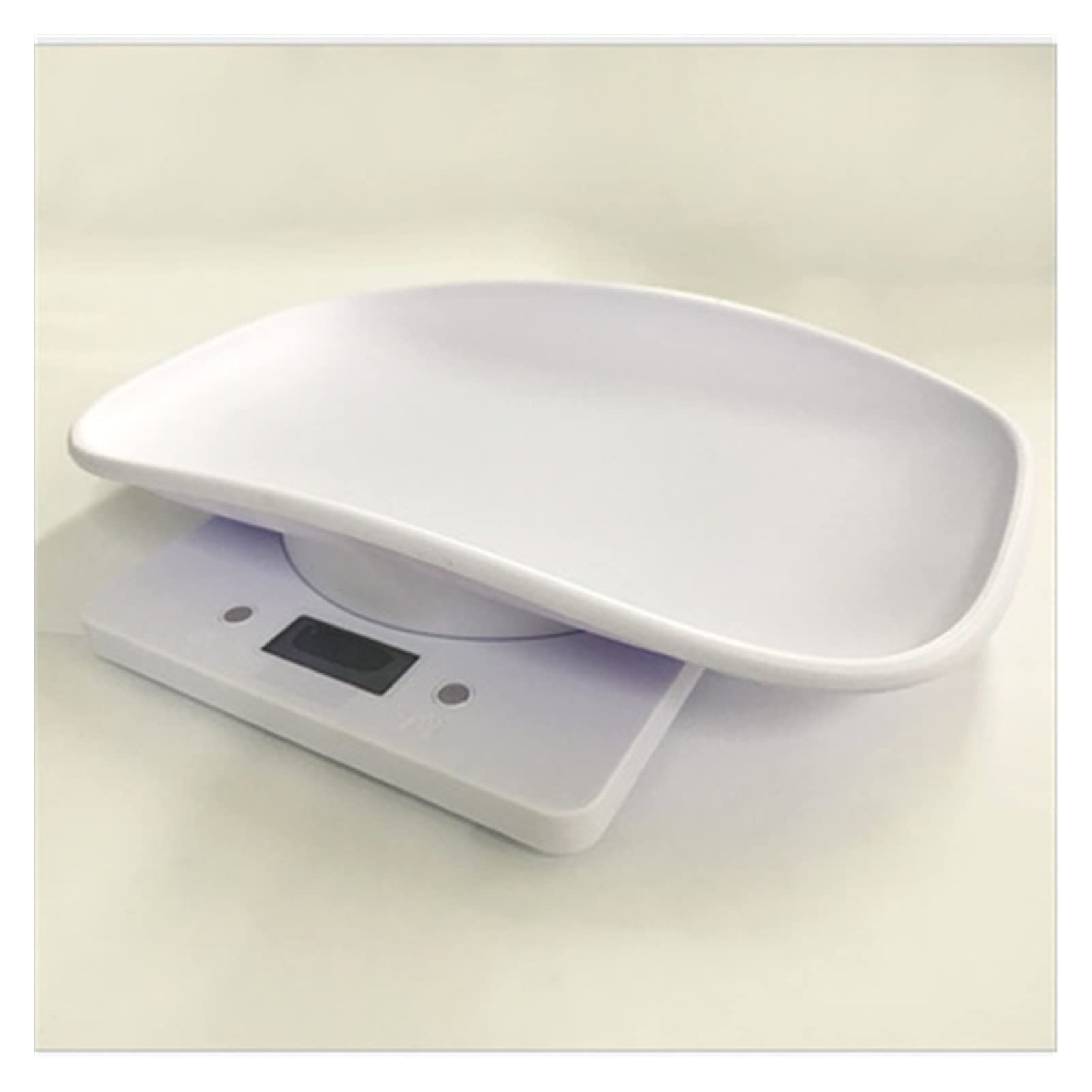 10KG/1g Digital Kitchen Scale & Pet Scale - Precise Electronic Food Weighing Scale with LCD Display for Cooking, Baking, Baby Care & Pet Weight Tracking (White) - Perfect for Home Kitchen, Bakeries & Veterinary Use
