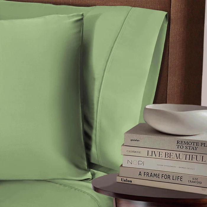 300 Thread Count Bamboo Rayon 2-Piece Pillowcase Set - Ultra Soft & Breathable Bedding for Side Sleepers & Hot Sleepers