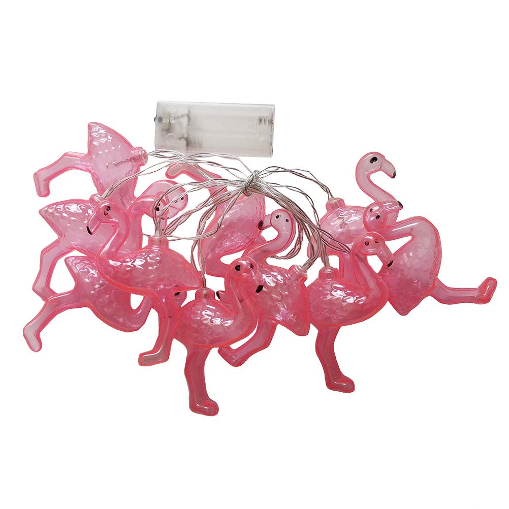 Pink Flamingo String Lights 10LEDs 1.5M for Patio Garden Wedding Party