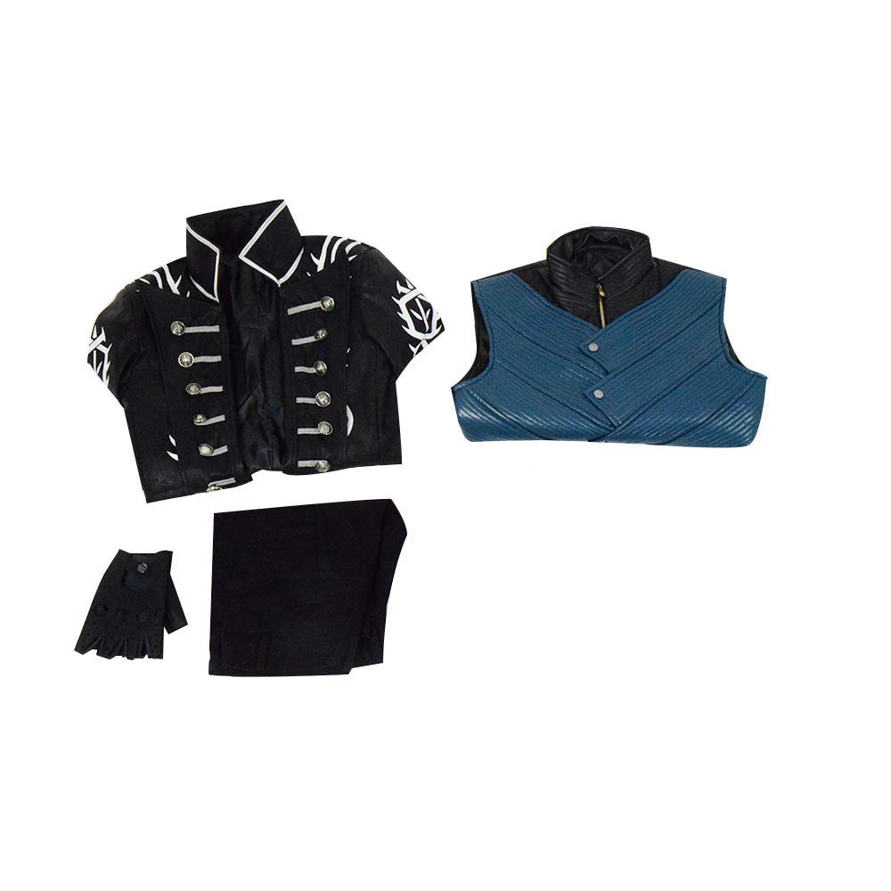 Vergil Cosplay Costume for Men - Devil May Cry DMC Game Character Halloween Outfit Full Set | Perfect for Cosplay, Halloween Parties & Anime Conventions