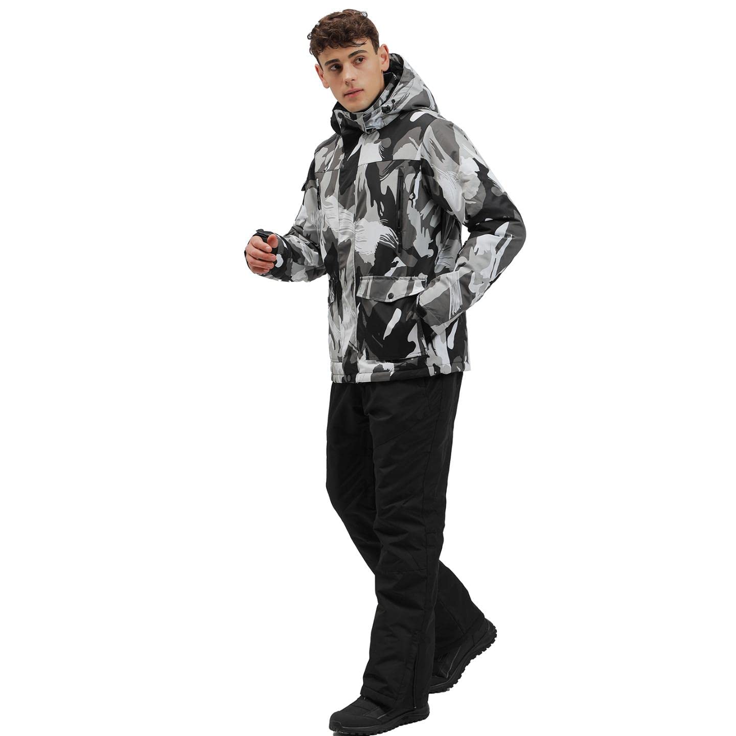 YEEFINE Men's Waterproof Ski Suit Winter Snowboard Jacket & Pants Set for Skiing, Snowboarding & Outdoor Activities