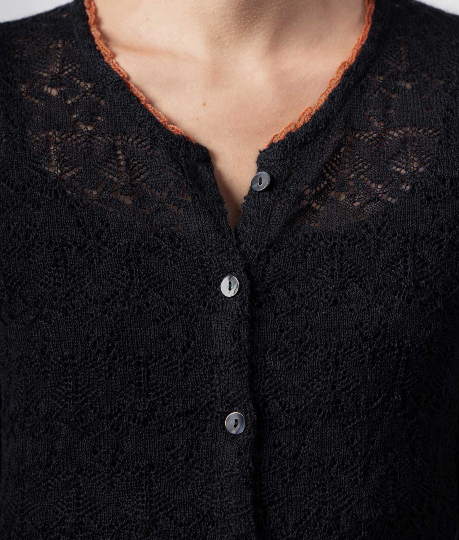 Vintage 30's Lace Cardigan in Chambray Blue & Mirage Blue - Perfect for Retro Outfits, Date Nights & Special Occasions