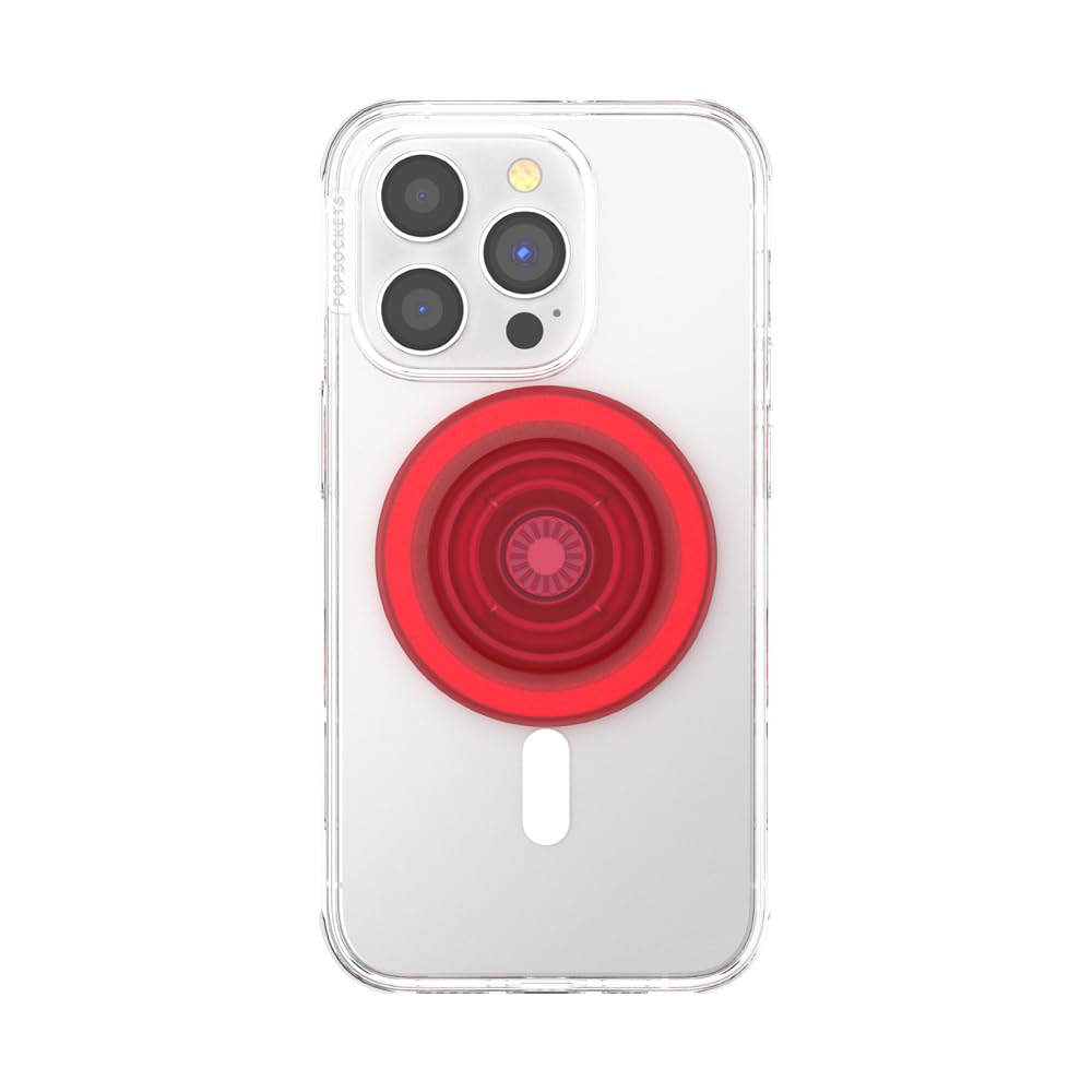 PopSockets MagSafe-Compatible Phone Grip & Holder - Wireless Charging Support, Into the Woods Blanchette Red - Perfect for iPhone 13/14/15, Daily Commute & Hands-Free Use