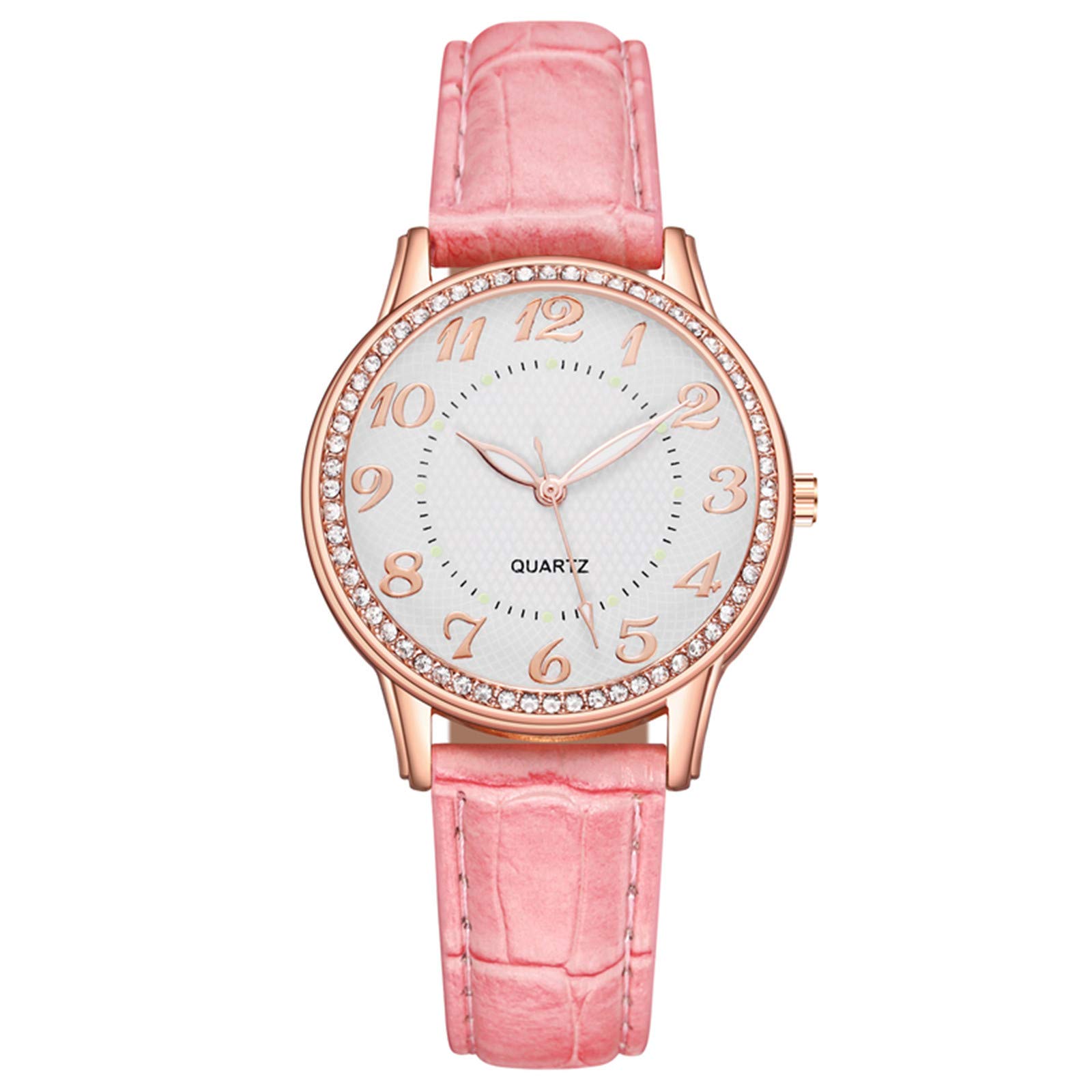 Luxury Diamond Leather Watch for Men & Women - Fashionable Stainless Steel Band, Waterproof & Elegant Design - Perfect Gift for Birthday, Anniversary & Special Occasions