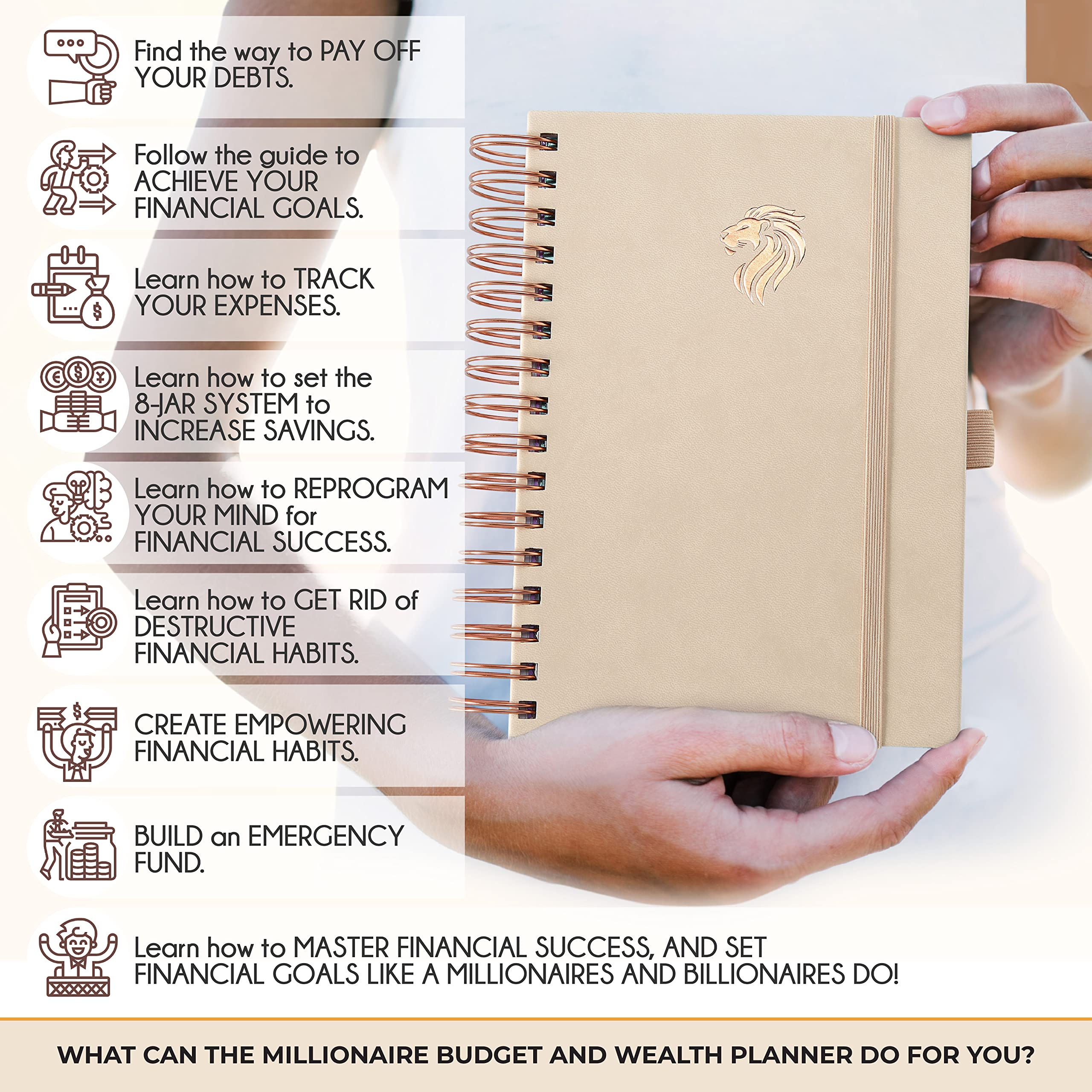 2025 Spiral Budget Planner & Monthly Bill Organizer with Pockets - Financial Journal, Debt Tracker for Bill Payments & Savings | 12-Month Money Management System for Financial Freedom | Perfect for Home Budgeting, Personal Finance Tracking, and Savings Goals