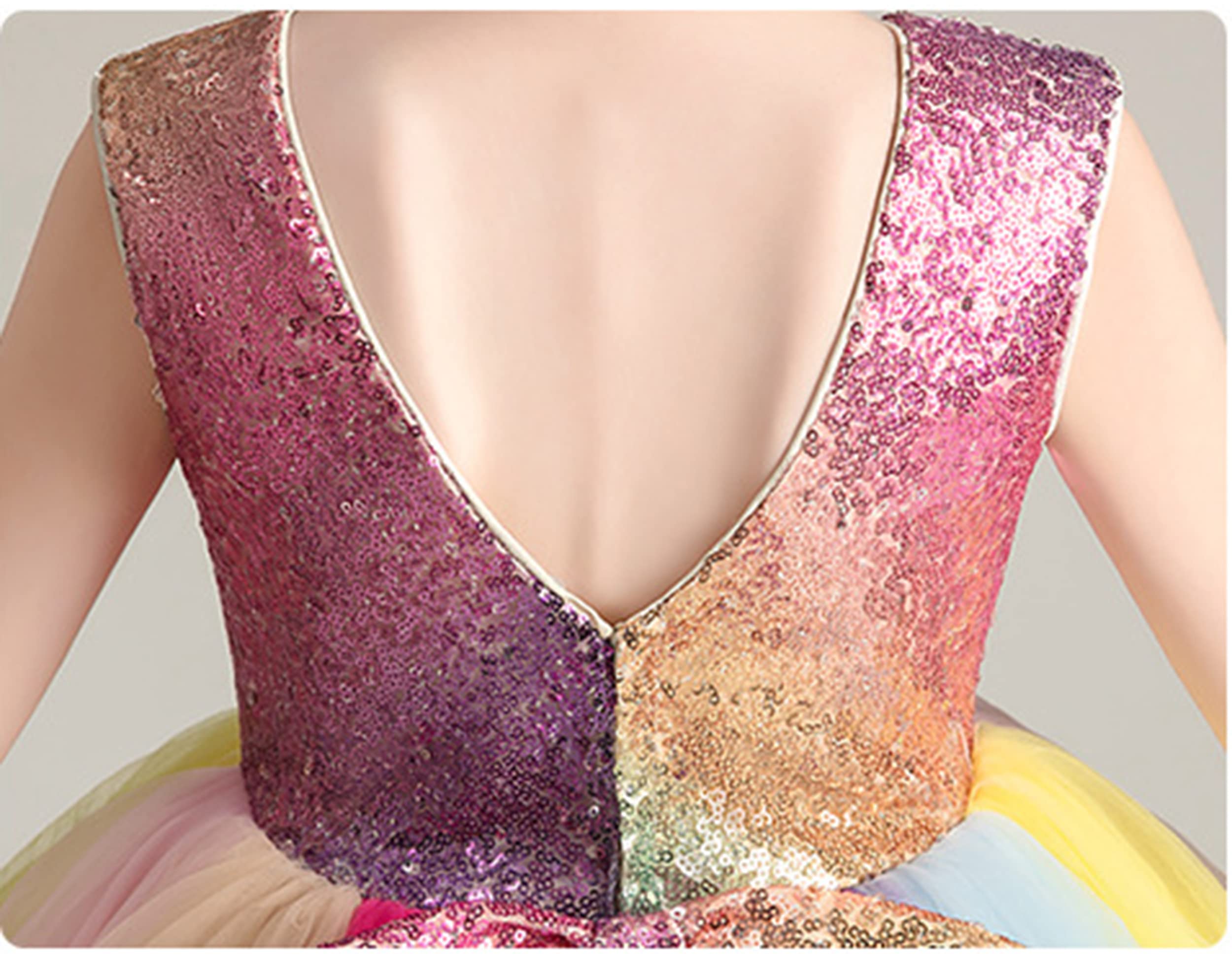 Sparkly Sequins Party Dress for Toddler & Little/Big Girls - Elegant Birthday & Dance Outfit for Special Occasions, Pageants, Performances & Holiday Celebrations