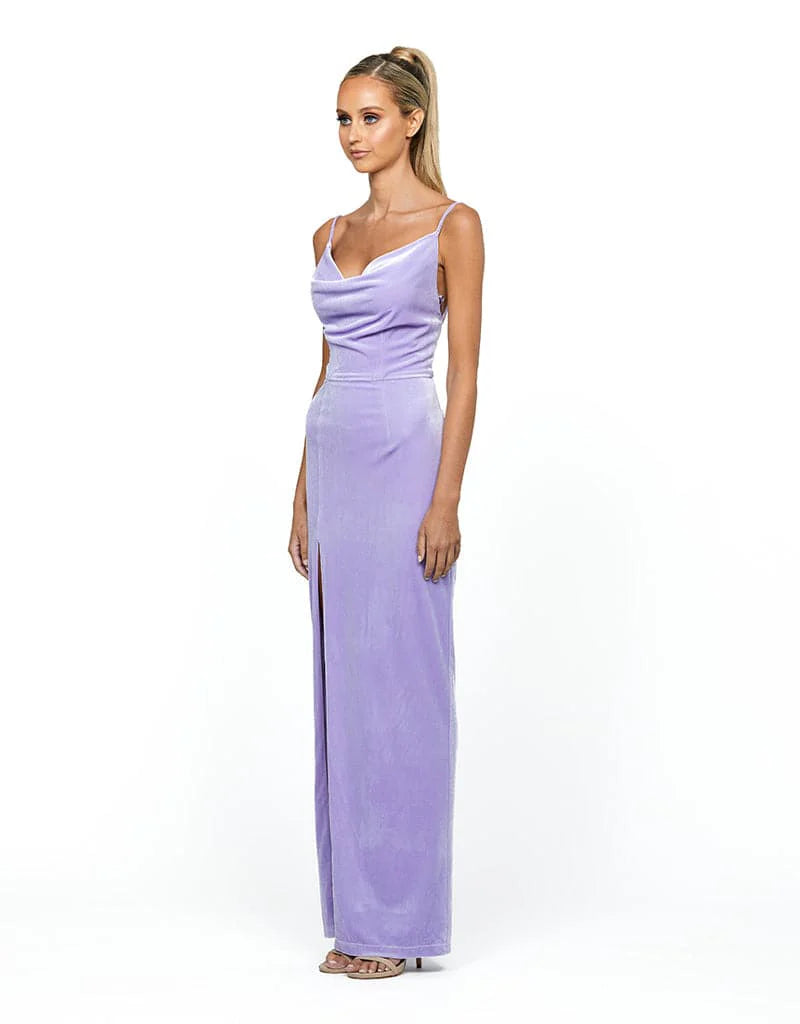 Elegant Maya Cowl Maxi Dress for Women - Boho Chic Long Flowy Dress with Deep V Neckline | Perfect for Beach Vacations, Summer Parties & Casual Outings