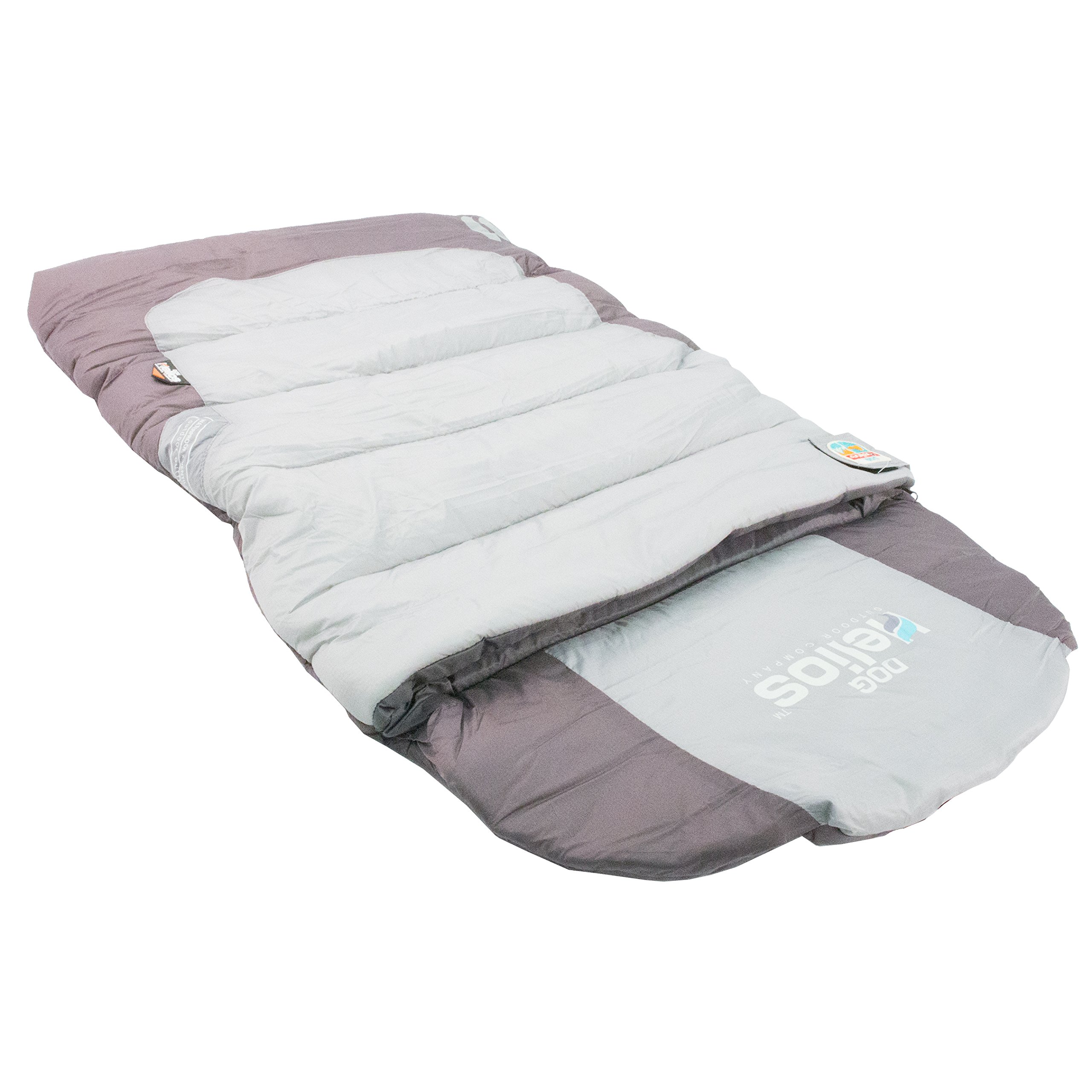DOGHELIOS 'Trail-Barker' Waterproof Dog Bed - Multi-Surface Travel Mat with BlackShark Technology for Camping, RV & Outdoor Adventures - Light Grey & Dark Grey - One Size Fits Most Pets
